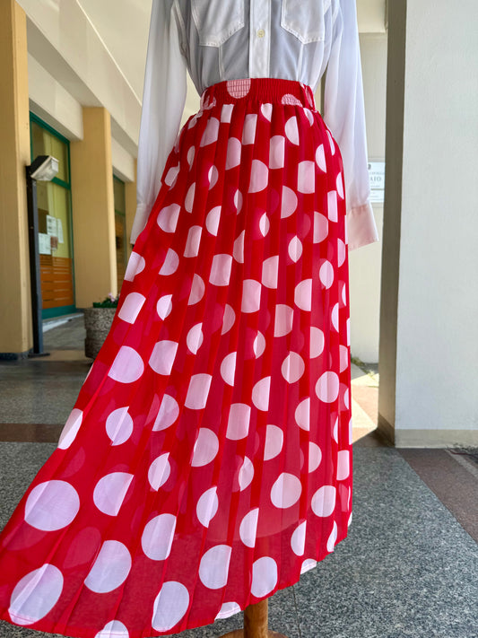 Gonna rossa a maxi pois - TG. 46