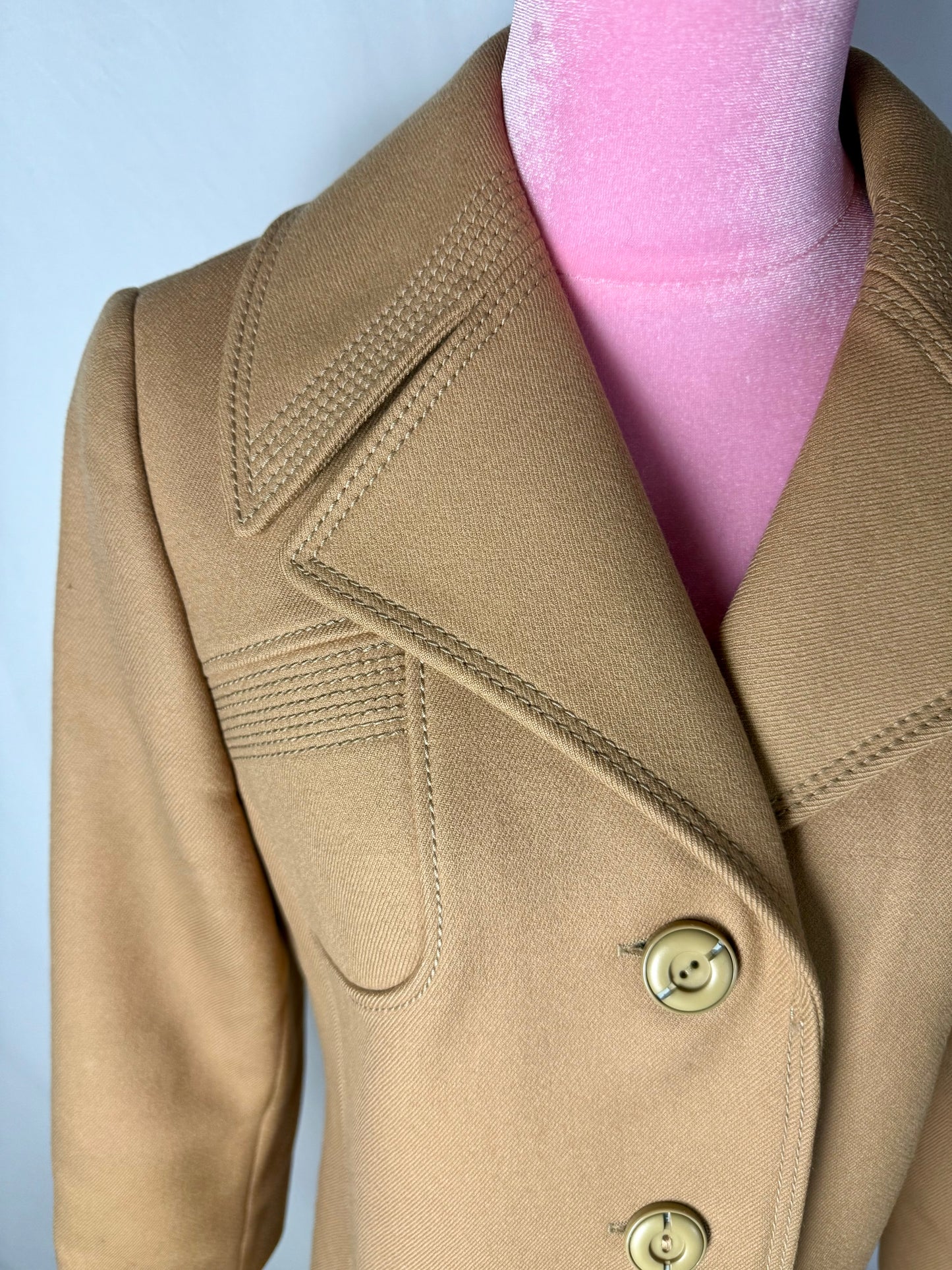 Cappotto cammello anni ’70 in pura lana - TG. 40/42
