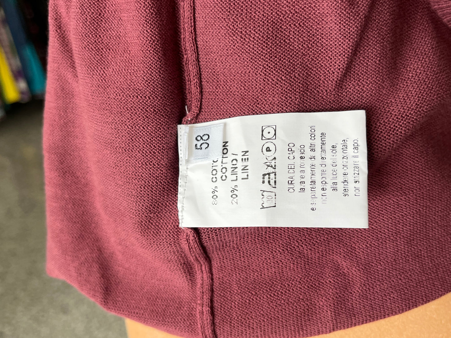 Polo a maniche corte cotone/lino tg. 58