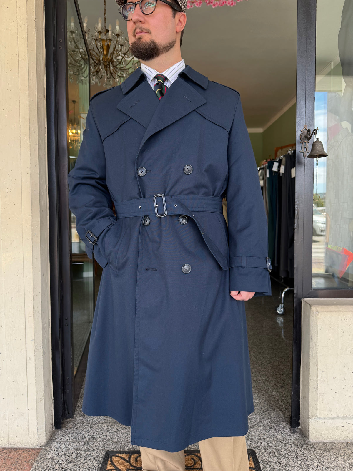 Trench anni ‘80 doppiopetto tg. 52-54