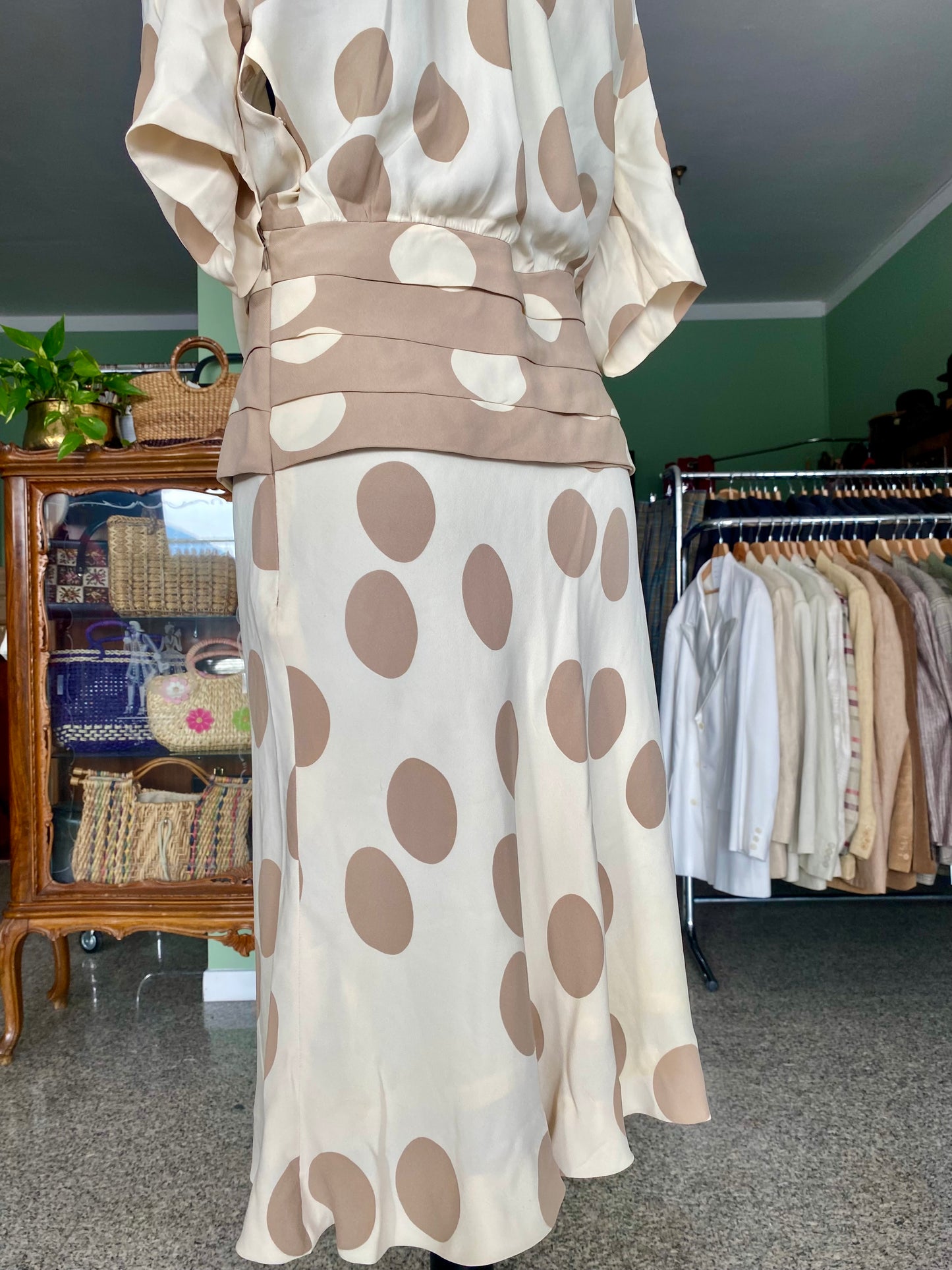 Abito sartoriale a pois grandi - TG. 40 circa