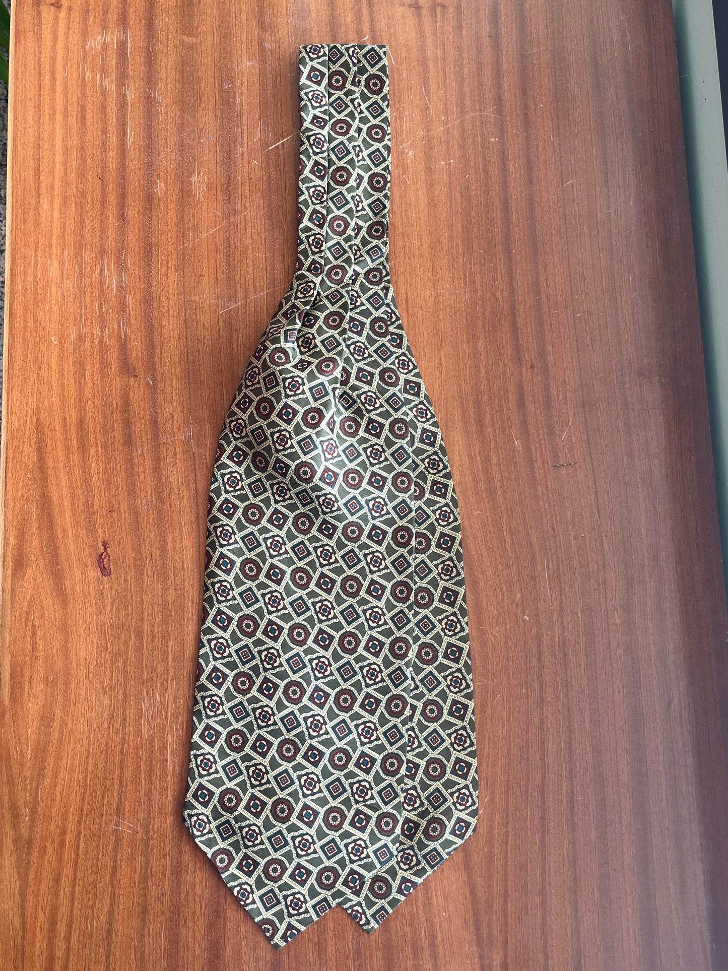 Ascot seta fantasia geometrica