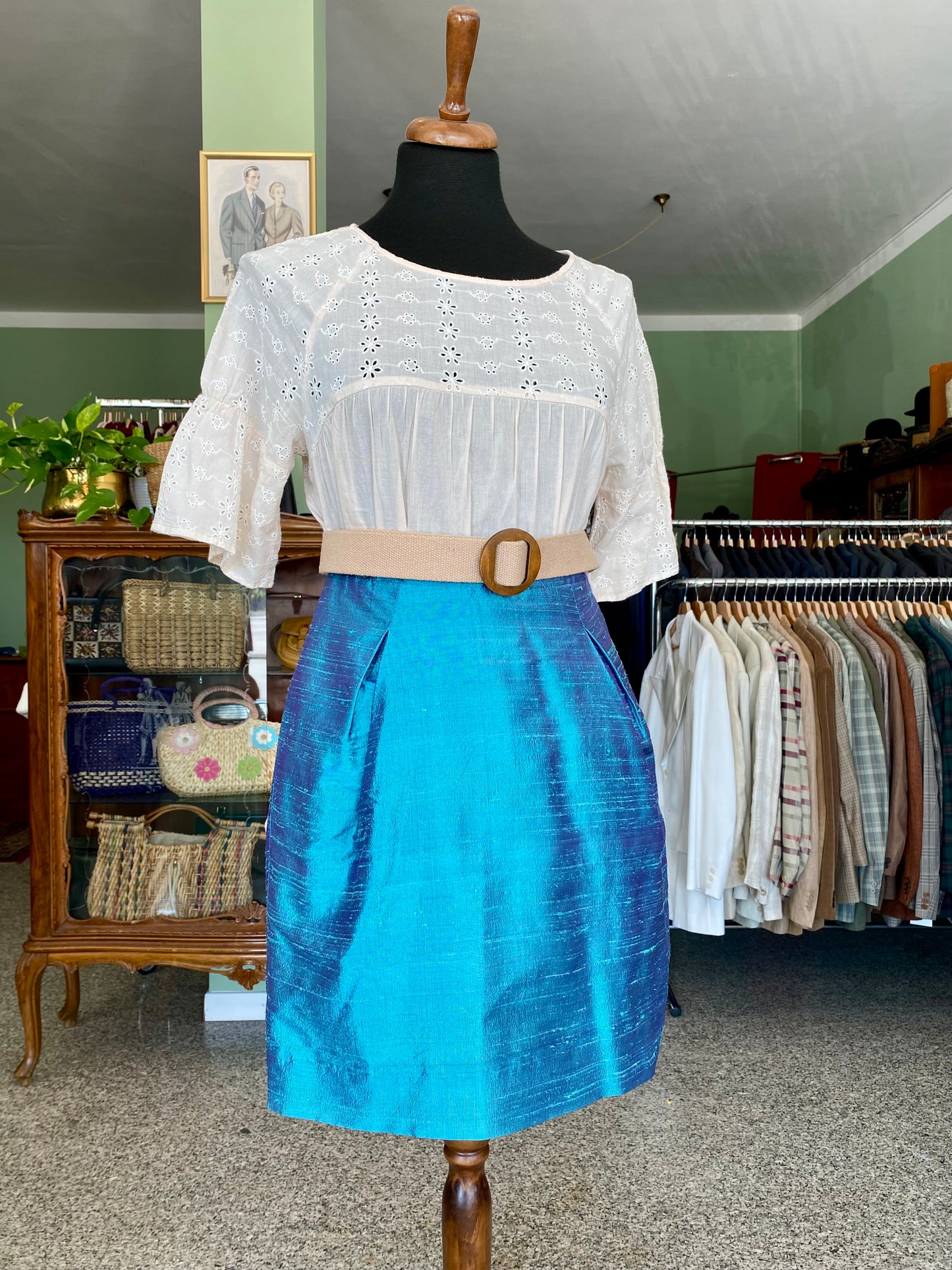 Gonna sartoriale in shantung di seta - TG. 40
