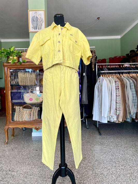 Completo denim giallo anni ‘90 - TG. 38