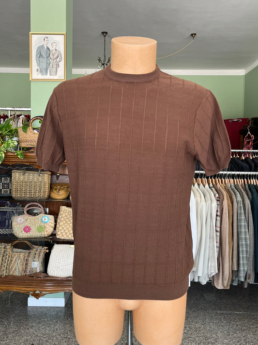 T-shirt a maniche corte cotone/lino tg. 50
