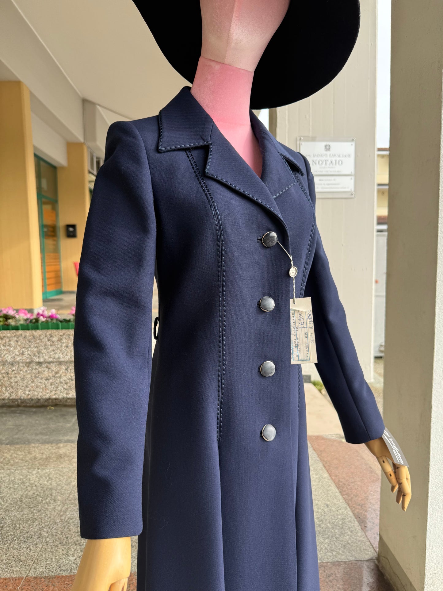 Cappotto anni ‘70 tessuto Marzotto - TG. 38