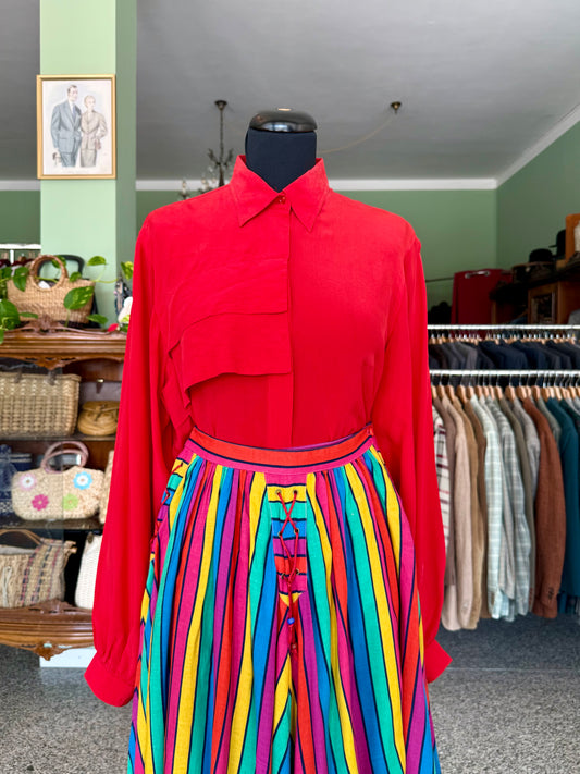 Camicia rossa in pura seta - TG. 42/44