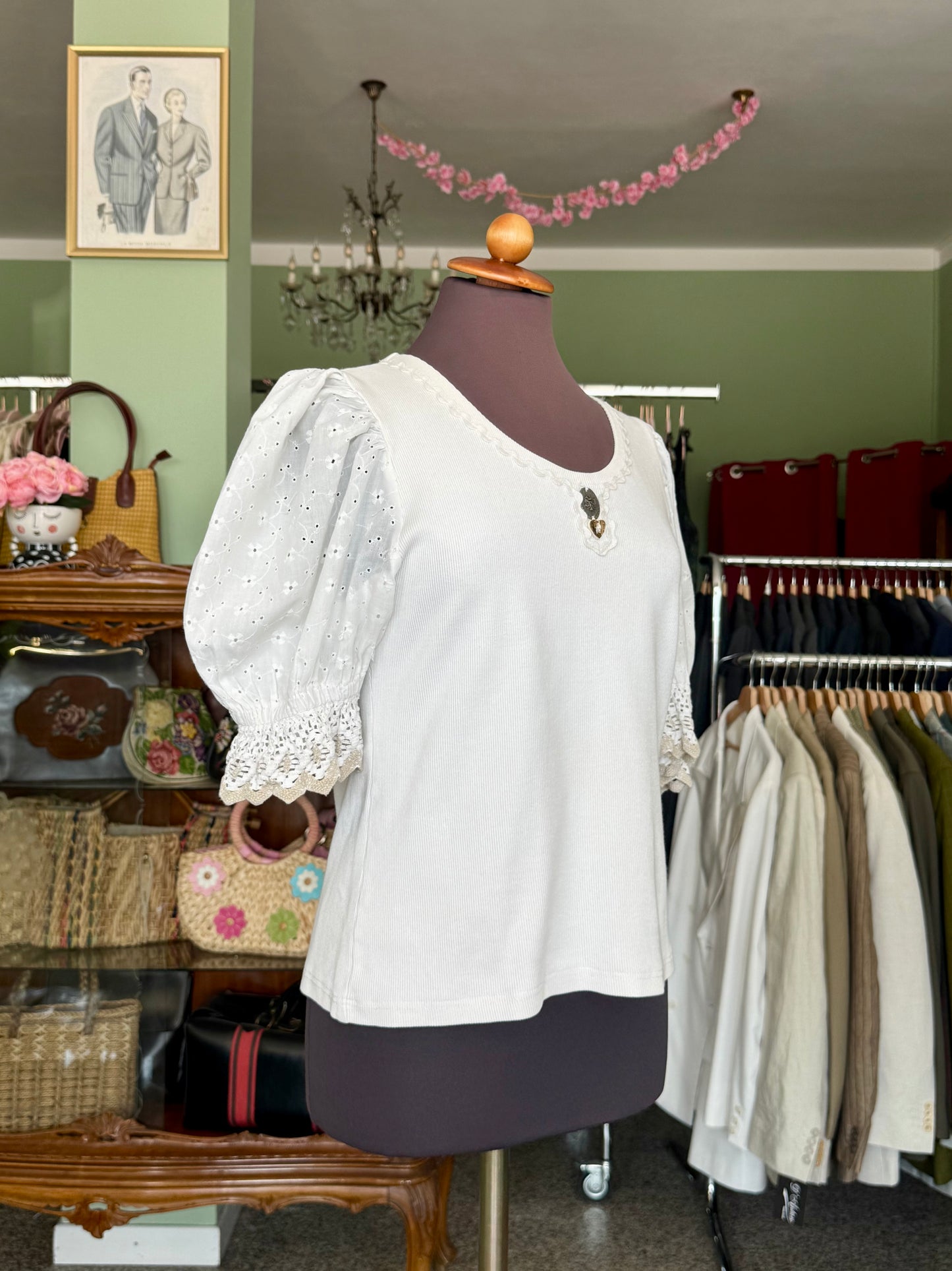 Blusa tirolese in cotone - TG. 44