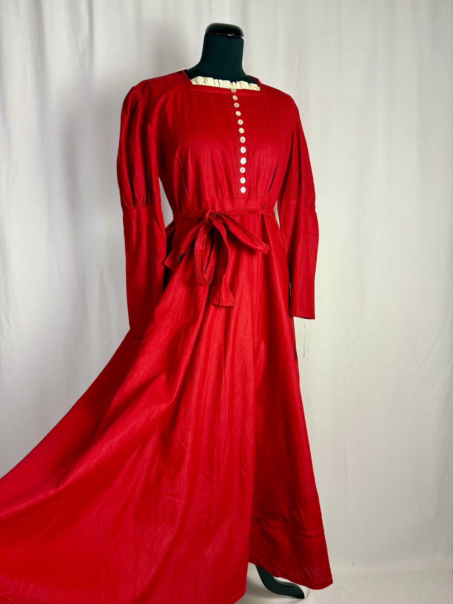 Abito anni ‘70 sartoriale rosso - TG. 42