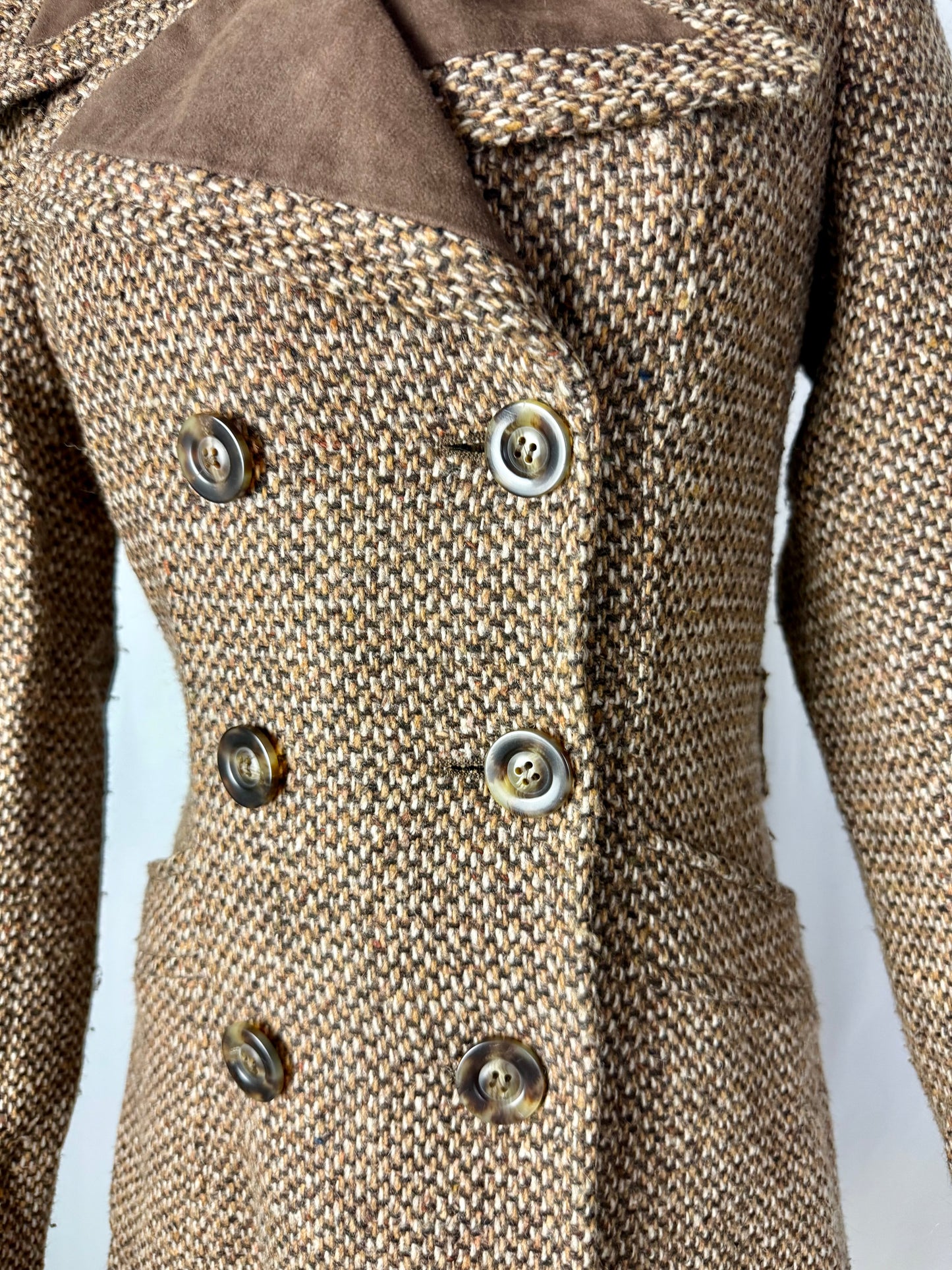 Cappotto anni ‘70 con maxi colletto a martingala - TG. 38