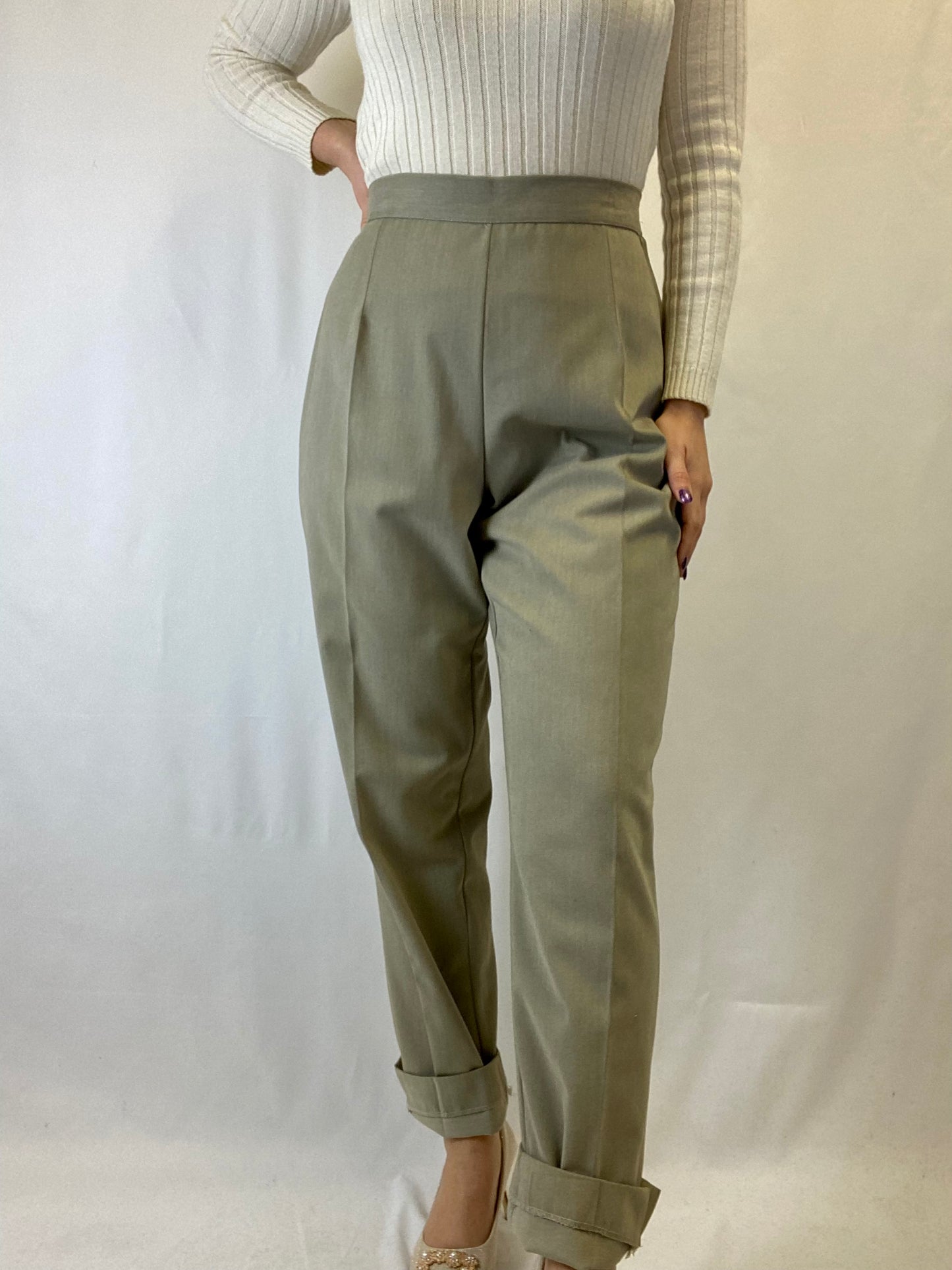 Pantaloni classici tortora- TG. 44/46