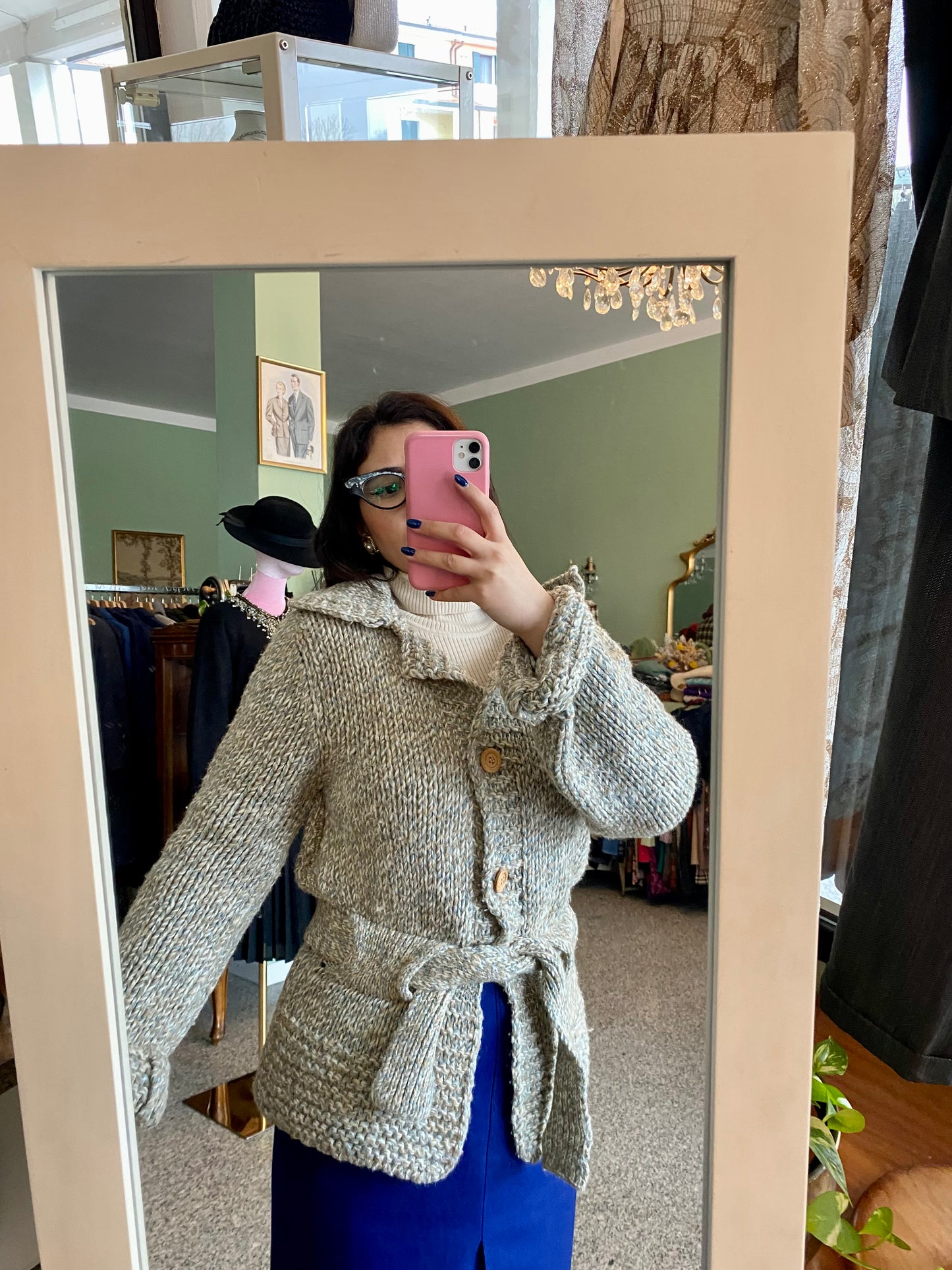 Cardigan in lana mélange - TG. 42/44