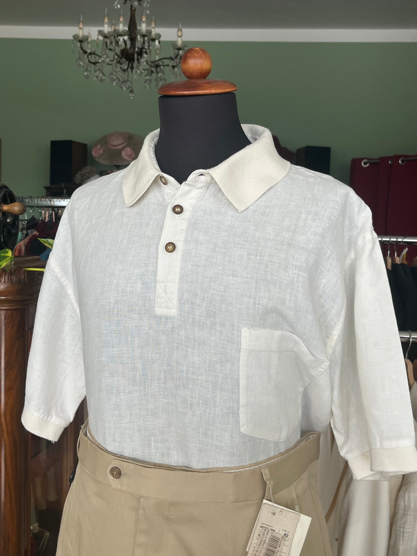 Camicia/polo a maniche corte lino