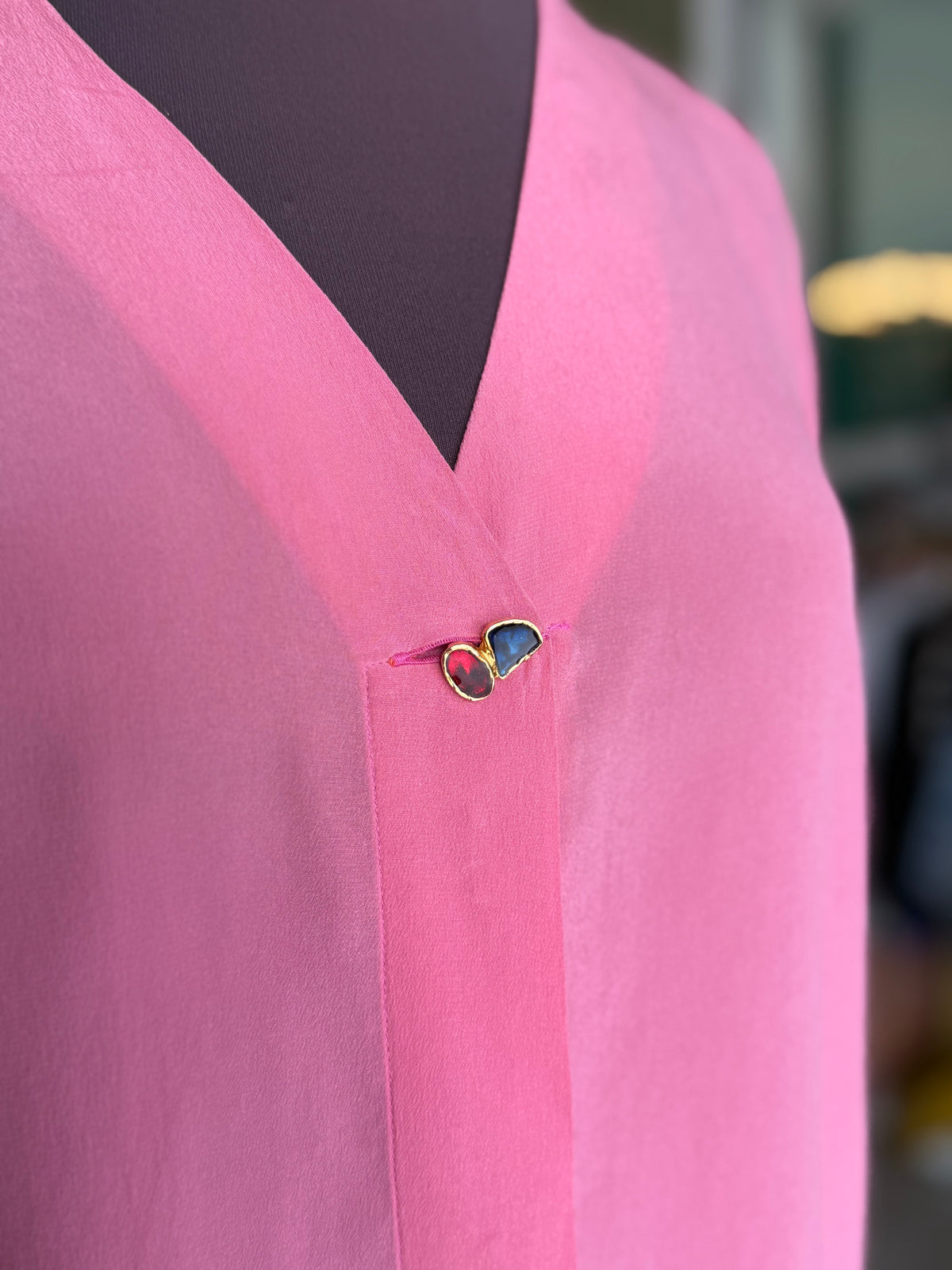 Camicia rosa in 100% seta - TG. 44/46