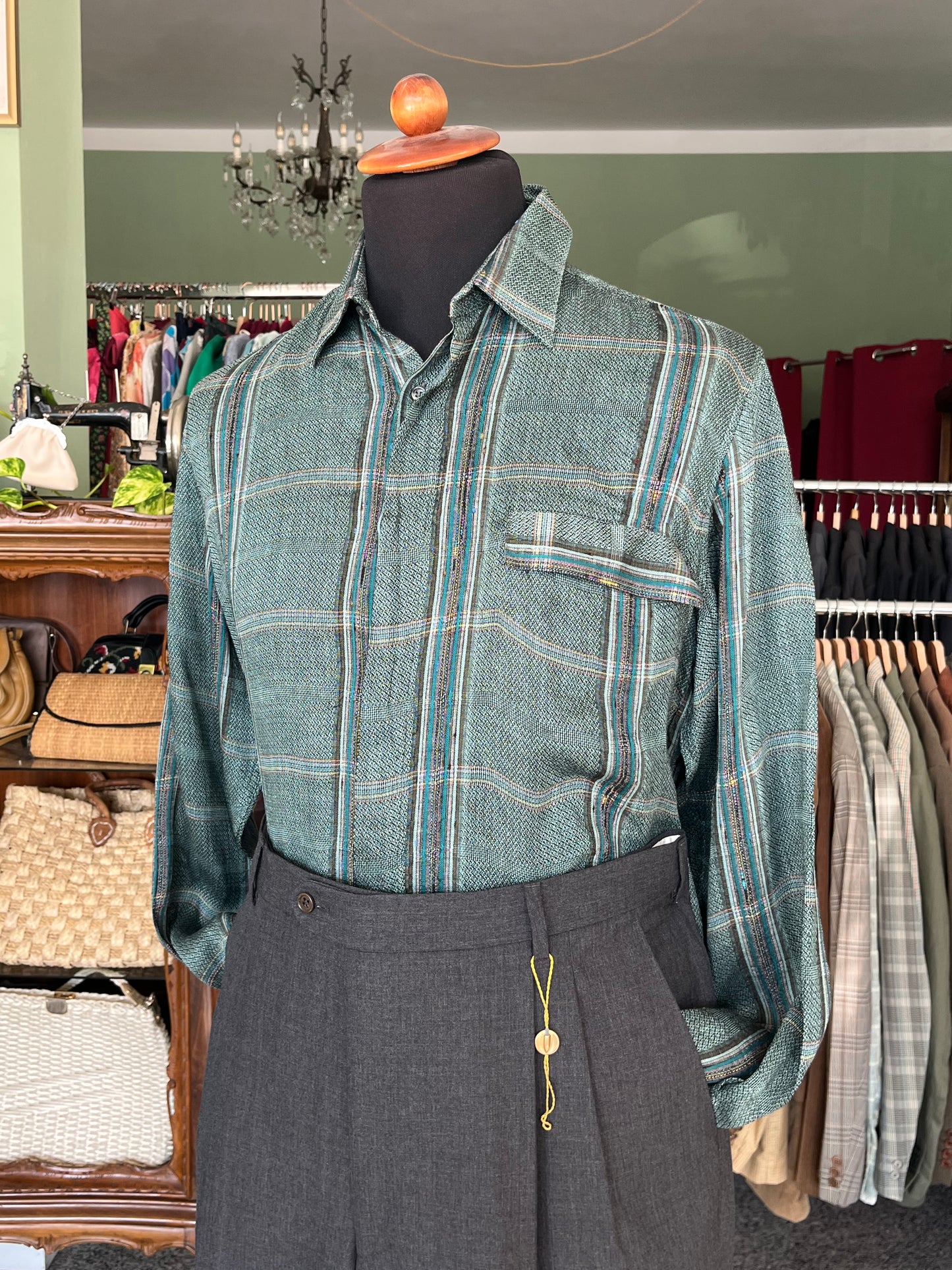 Camicia in lino/viscosa tg. M-L