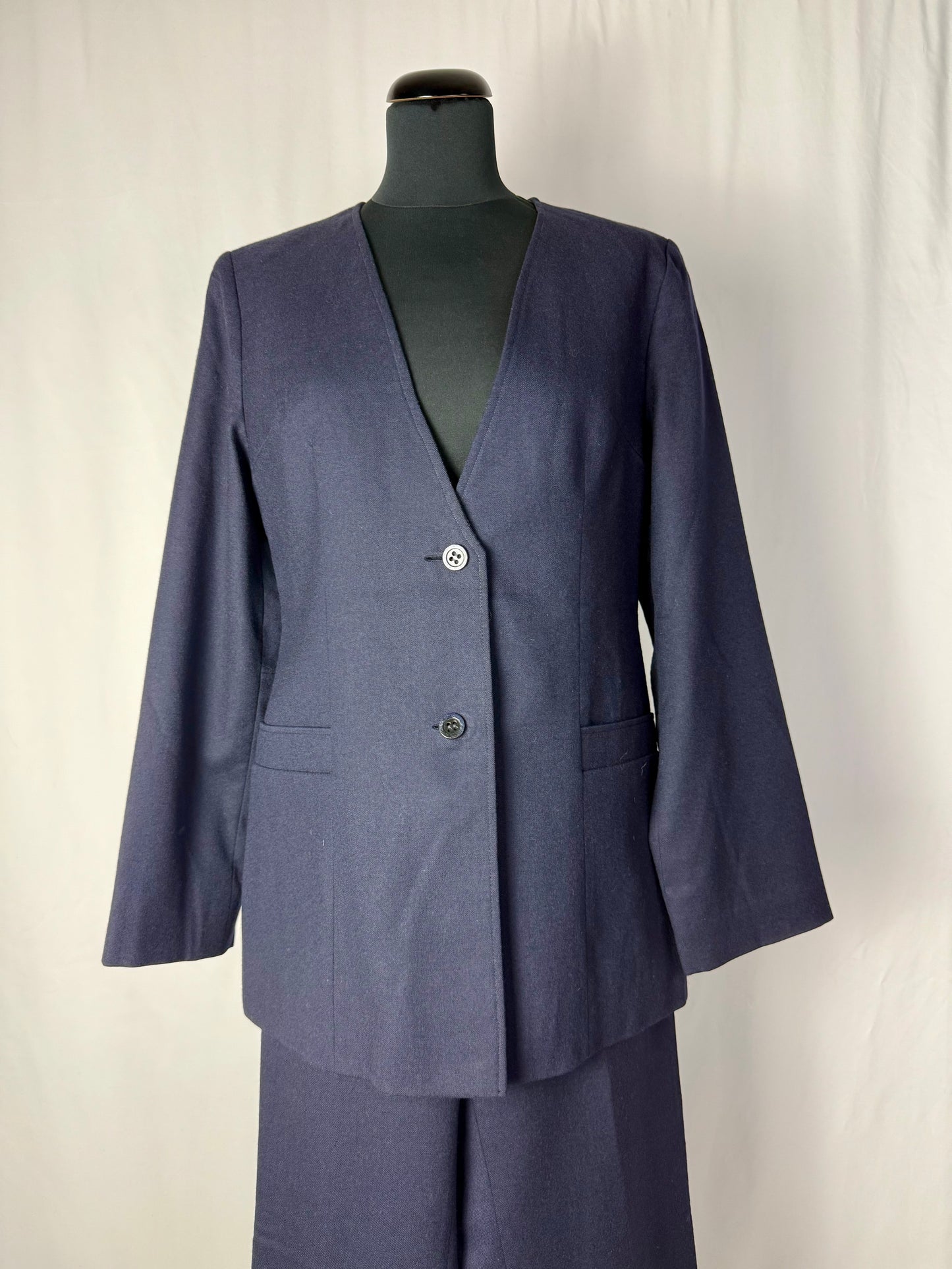 Completo sartoriale in pura lana blu notte - TG. 38/40