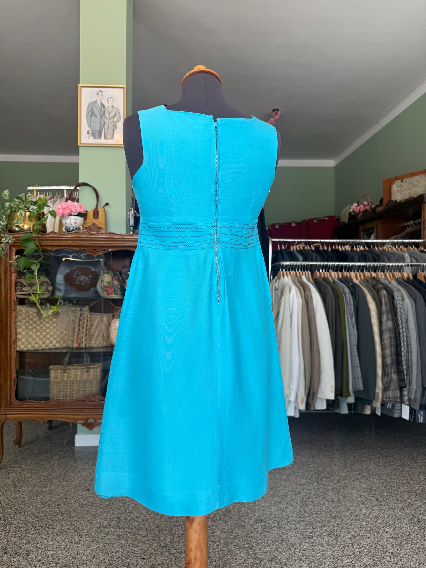 Mini dress anni ‘60 turchese - TG. 38/40