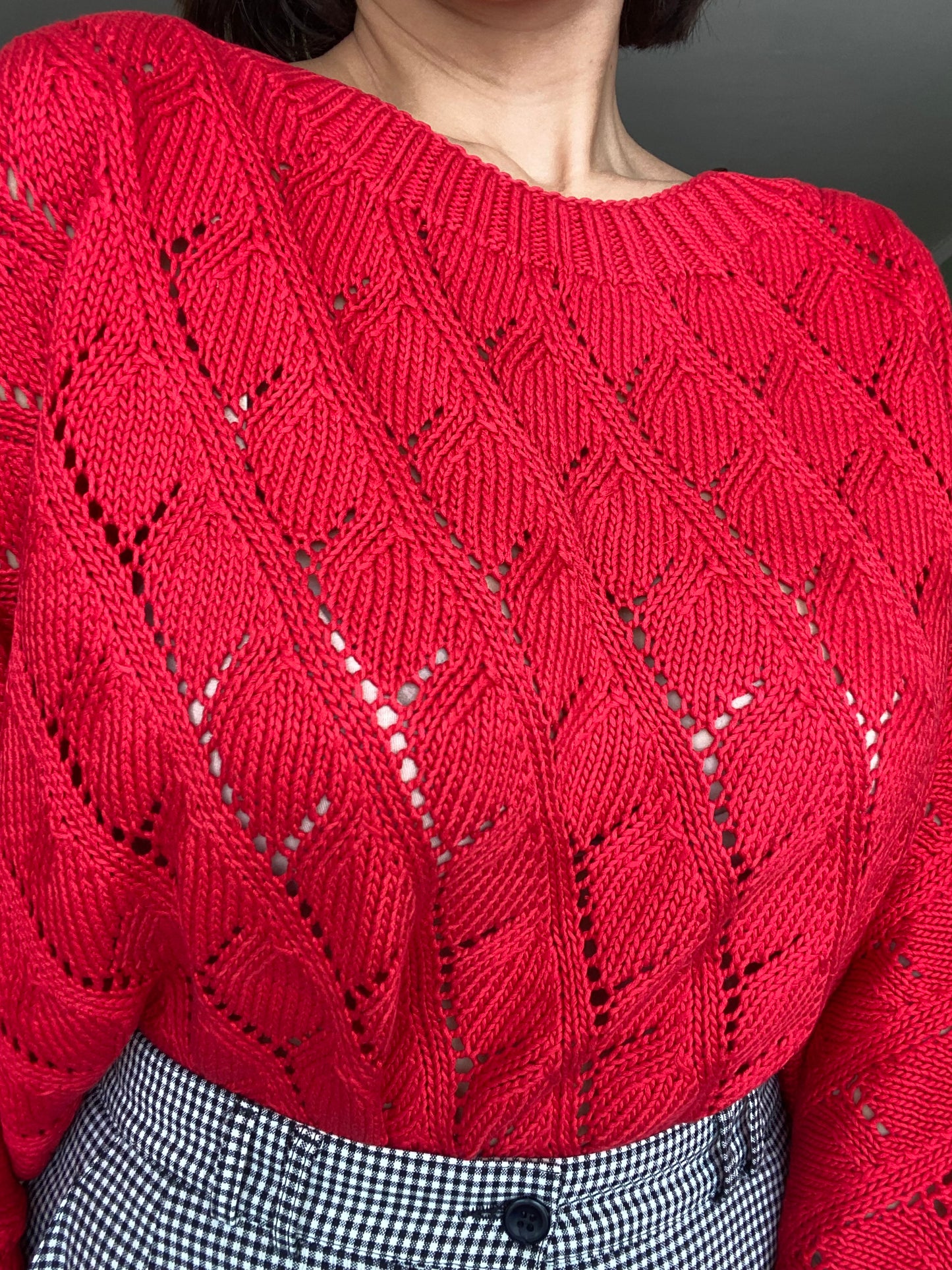 Blusa rossa in cotone - TG. 48/50/52