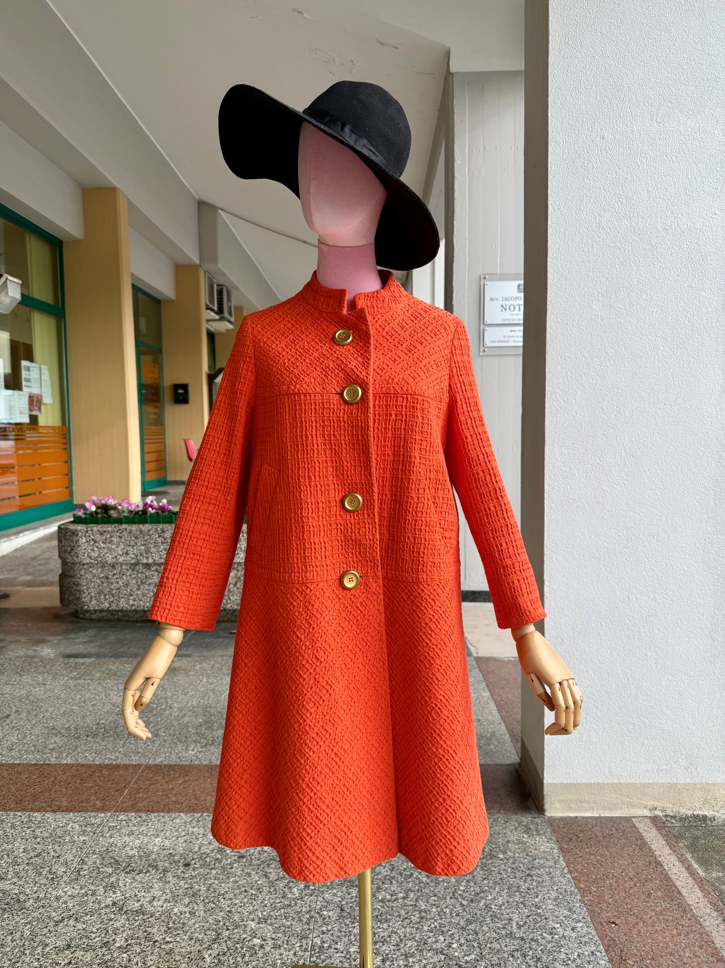 Cappotto anni ‘60 arancione - TG. 40/42