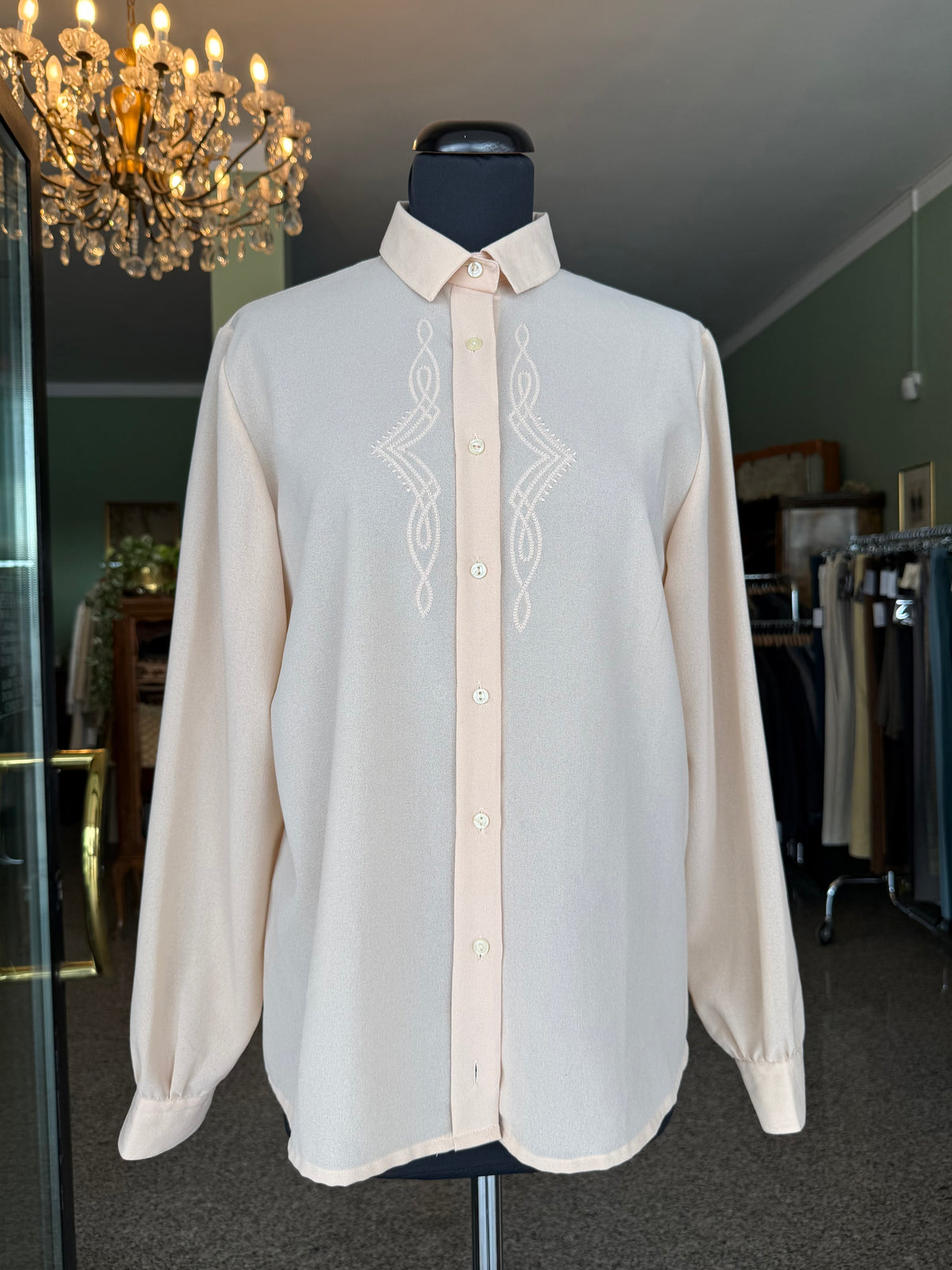 Camicia biscotto in crepe - TG. 44