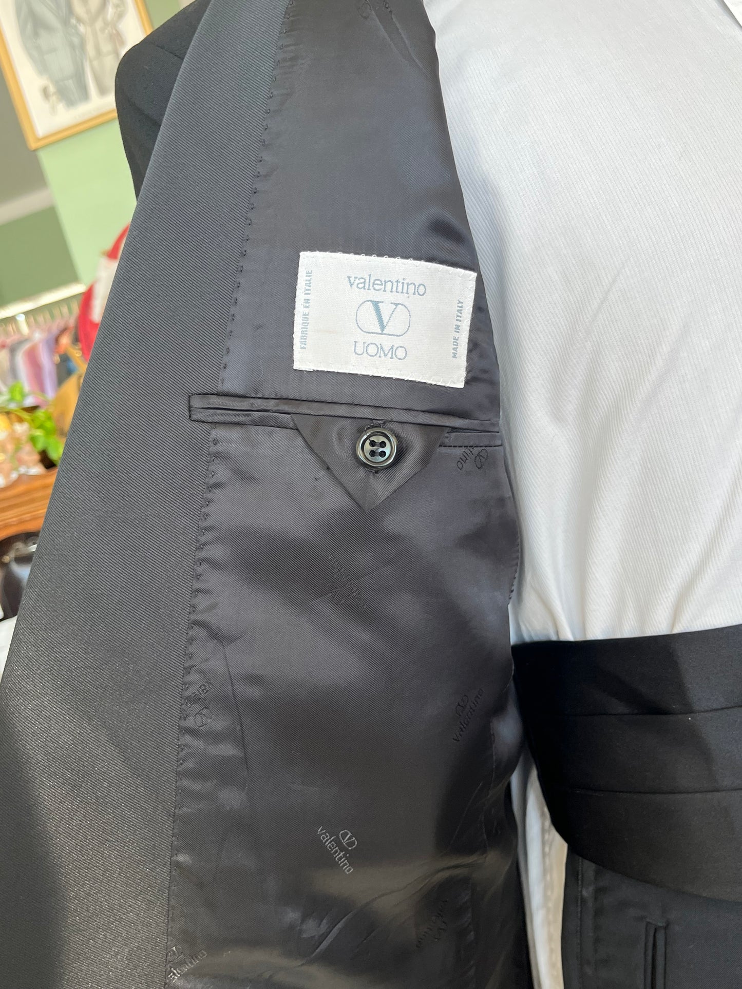 Smoking Valentino anni ‘80 con accessori tg. 48