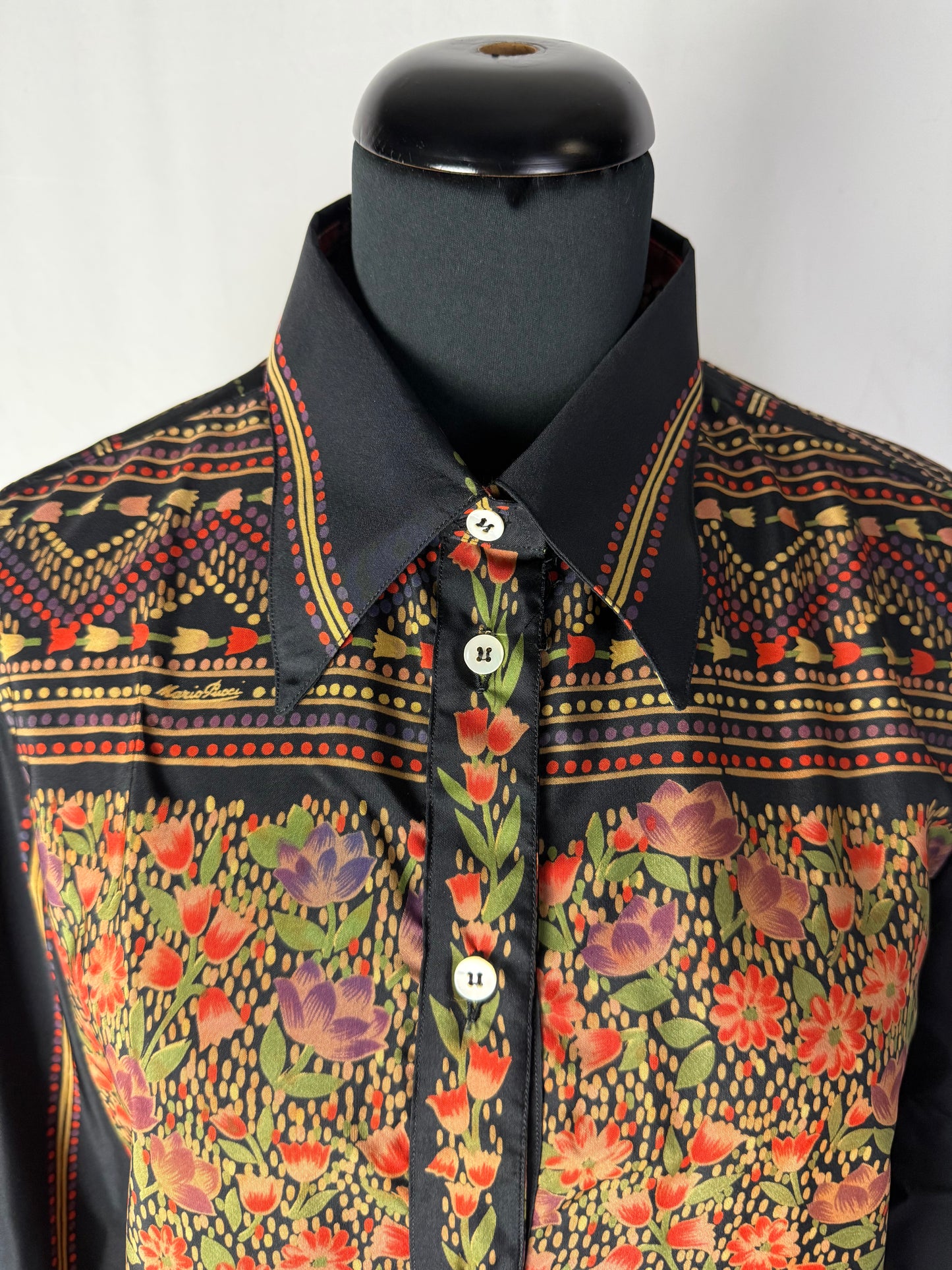 Camicia anni ‘70 con fiori - TG. 44