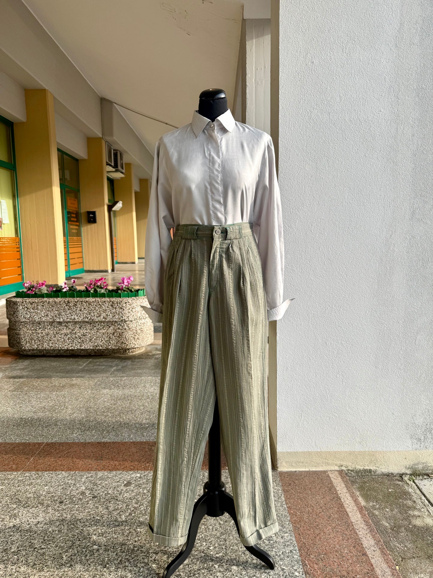 Pantaloni verde salvia - TG. 42/44