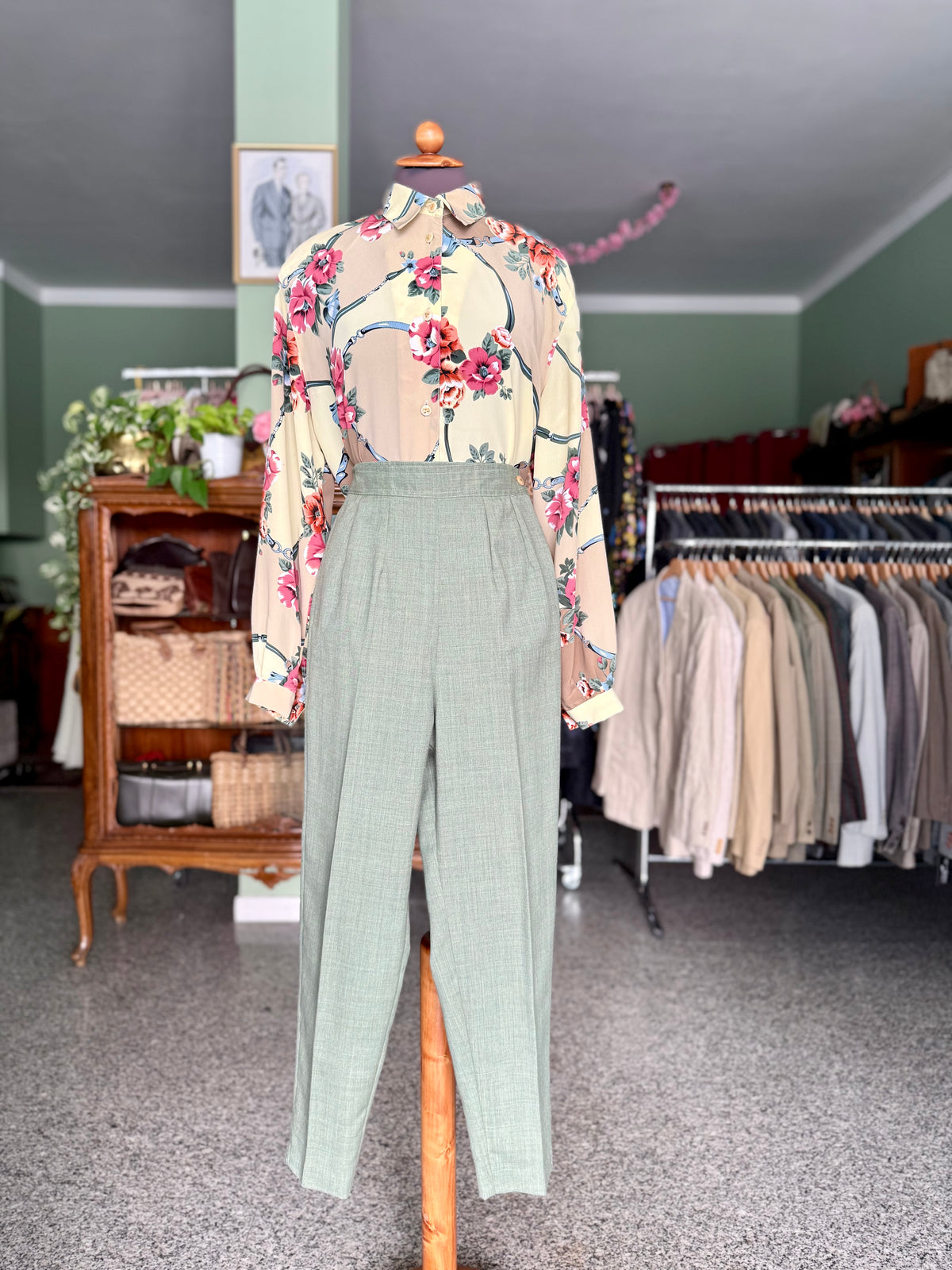 Pantaloni verde salva - TG. 40