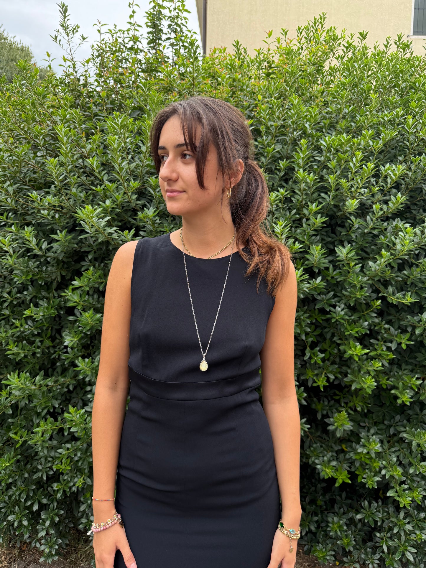 Abito lungo nero in crepe - TG. 38