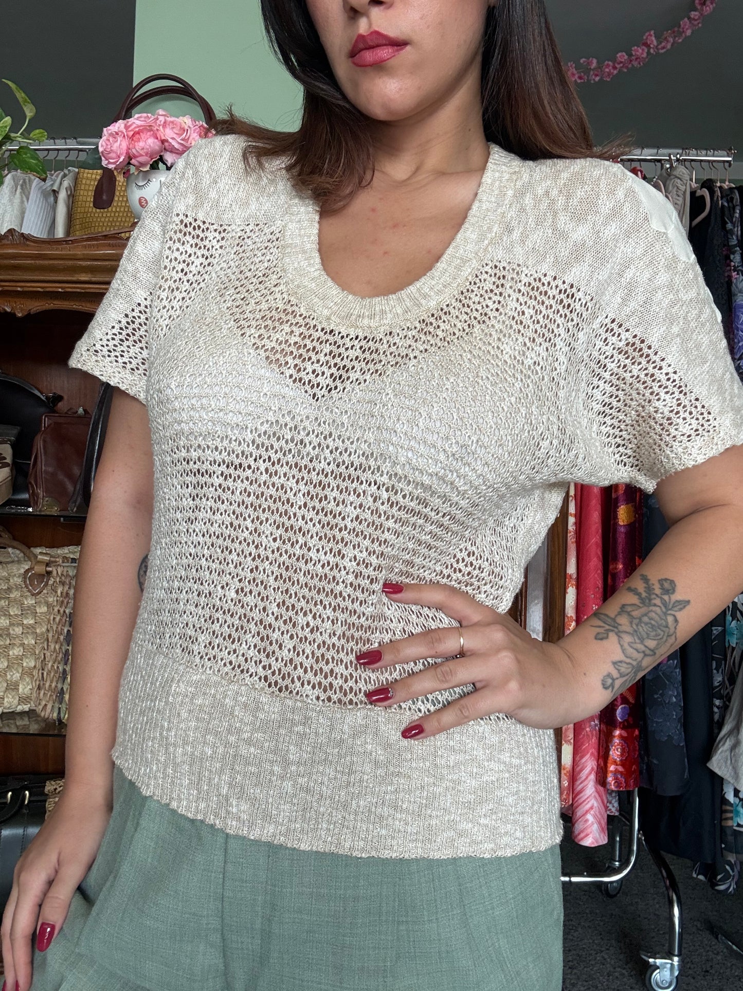 Blusa color écru - TG. S/M