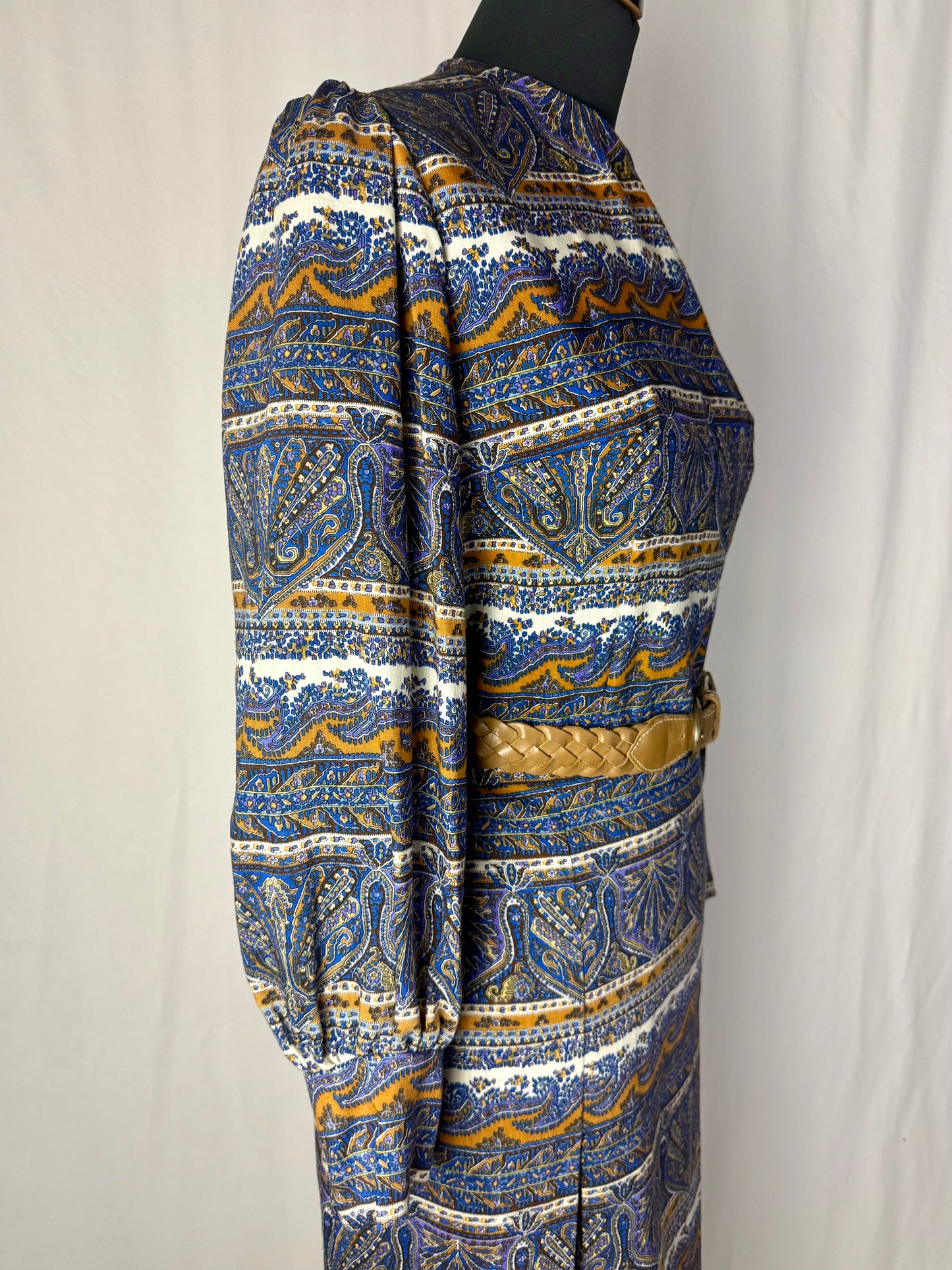 Abito sartoriale anni ‘70 con stampa paisley - TG. 40/42