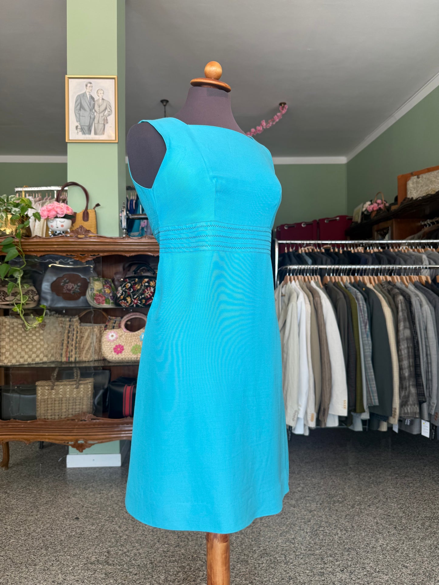 Mini dress anni ‘60 turchese - TG. 38/40