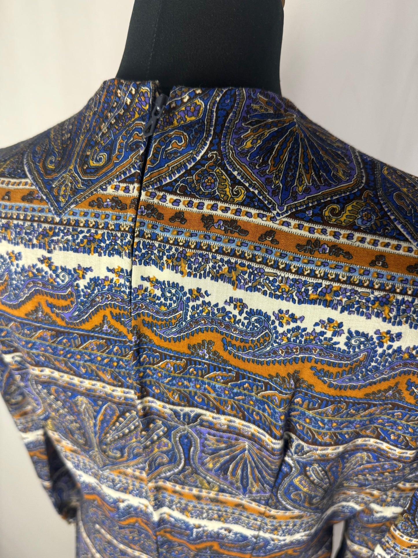 Abito sartoriale anni ‘70 con stampa paisley - TG. 40/42
