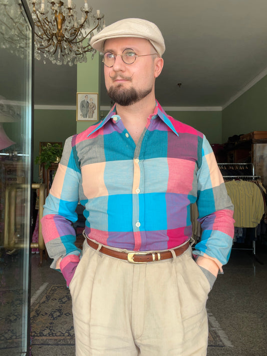 Camicia anni ‘70 cotone tg. S-M