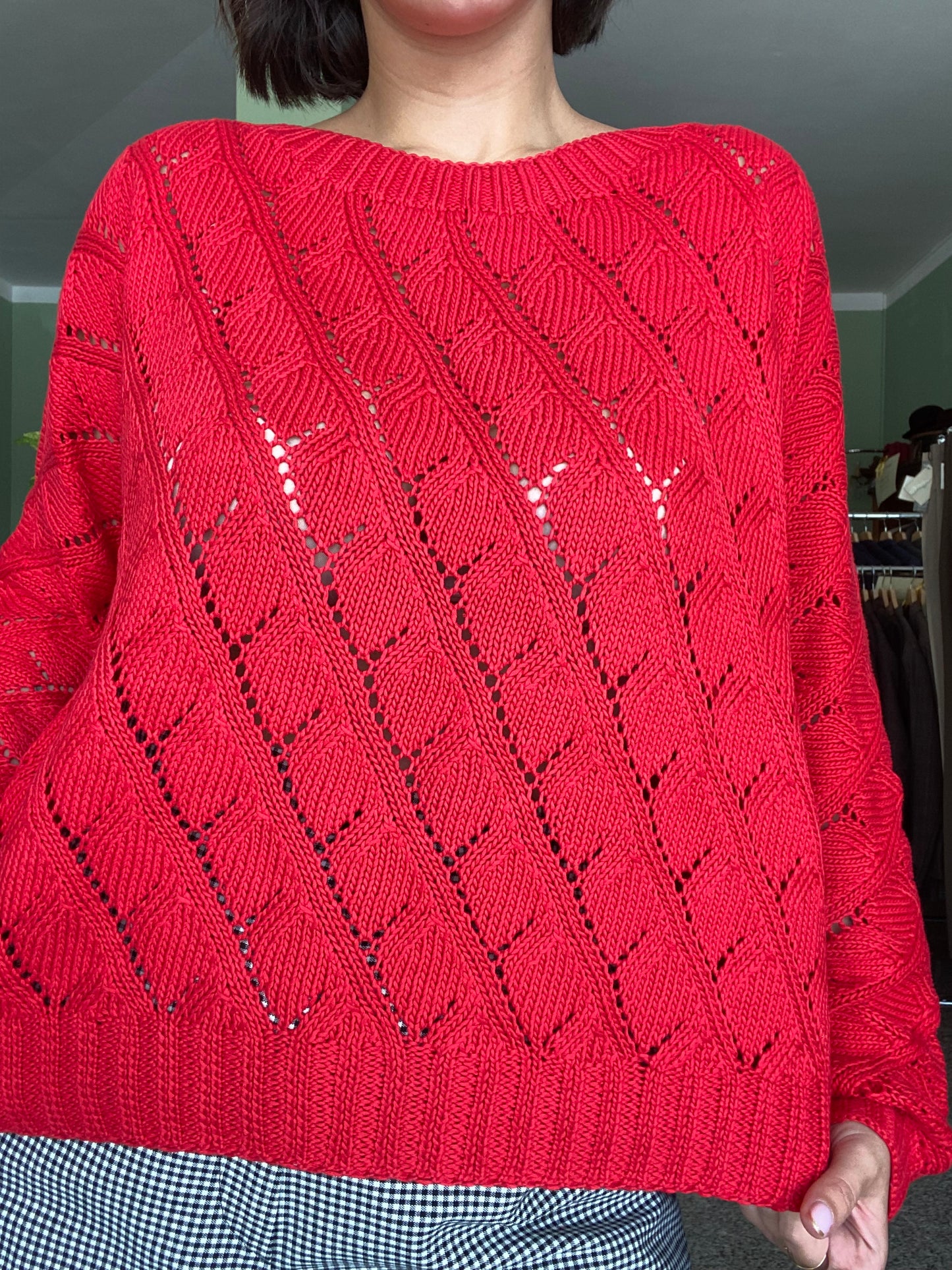 Blusa rossa in cotone - TG. 48/50/52