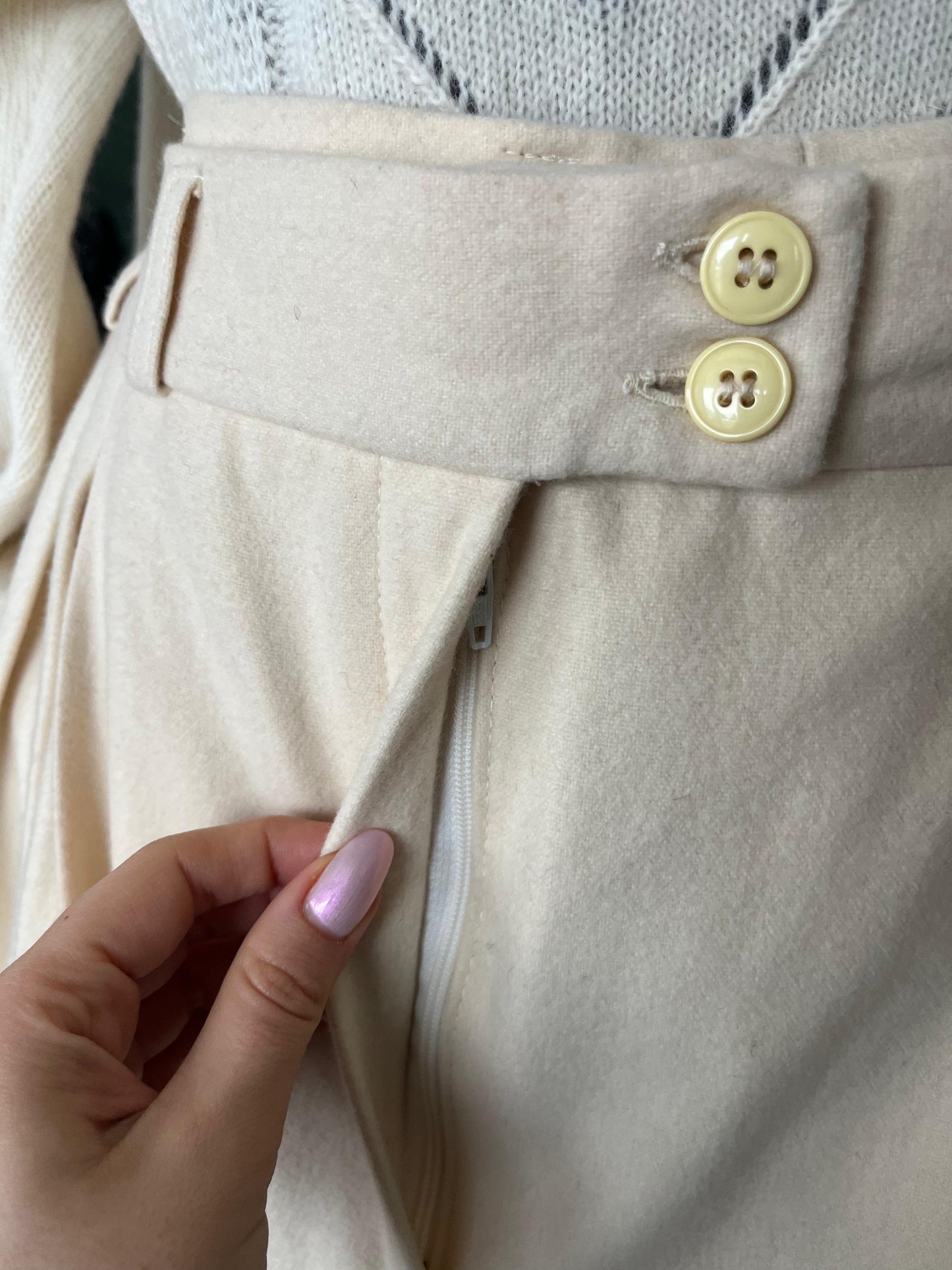 Pantaloni anni ‘70 in panno di lana - TG. 40