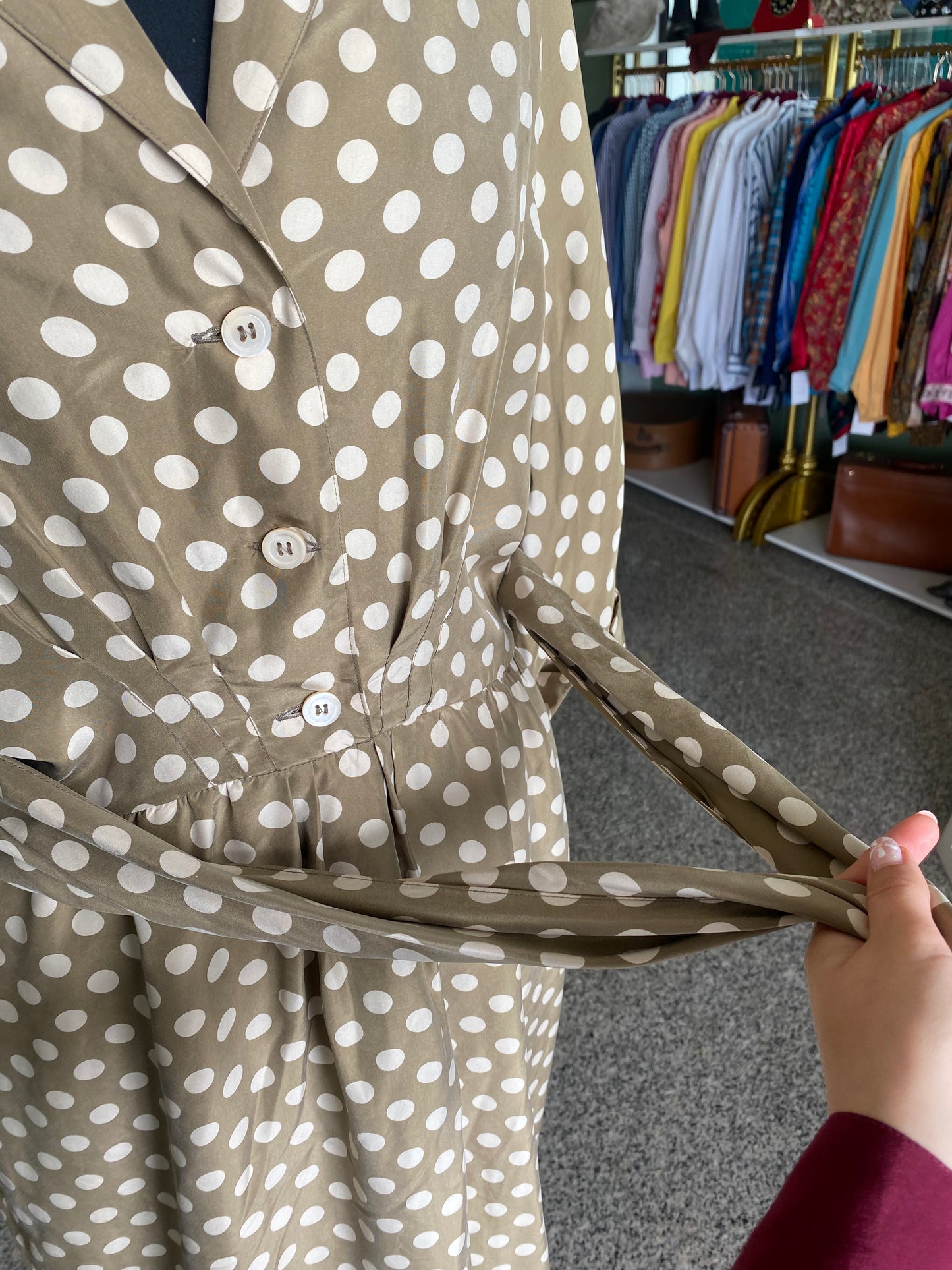 Abito in seta a pois - TG. 46 circa