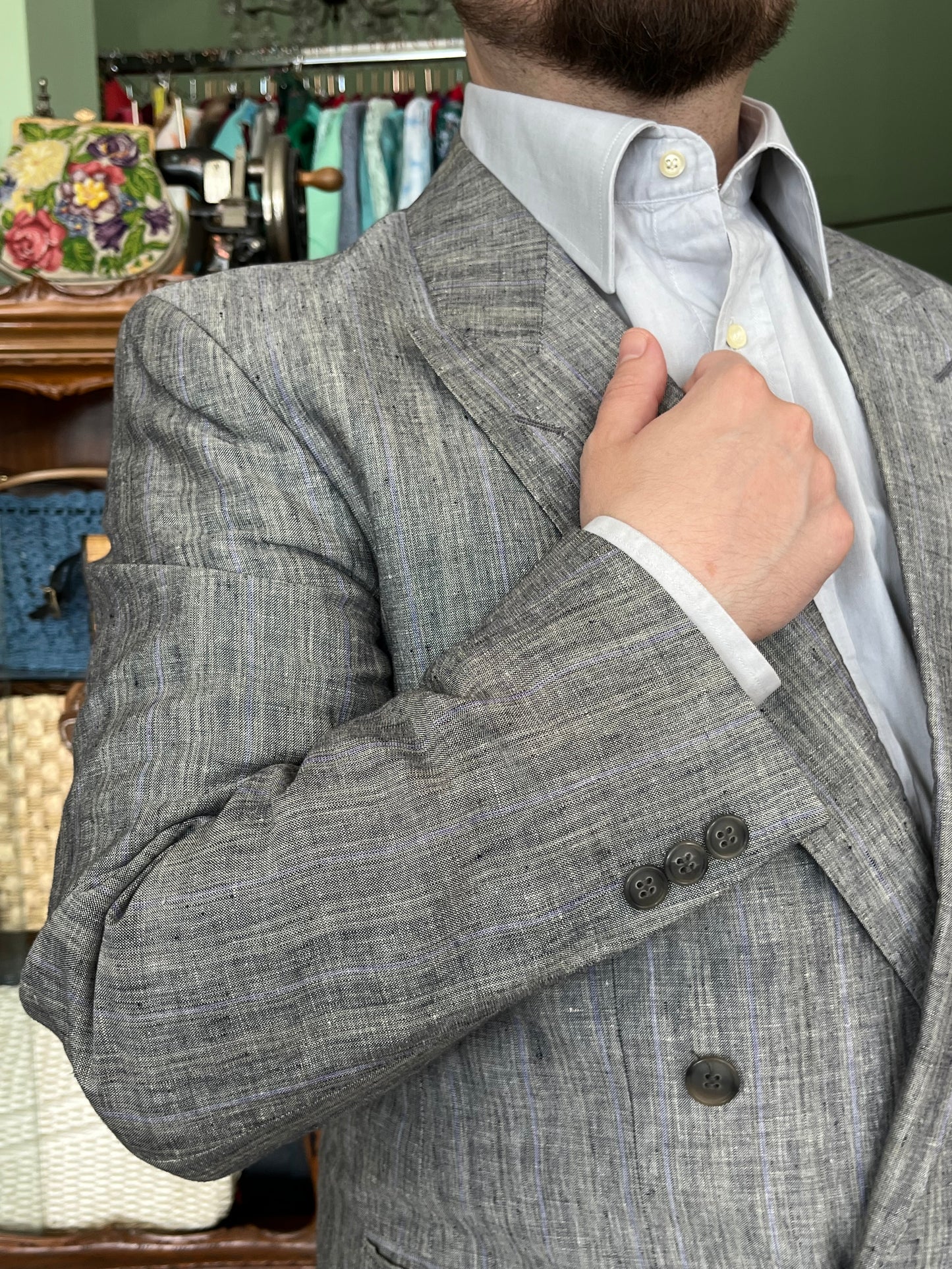 Giacca anni ‘80 in lino tg. 48-50