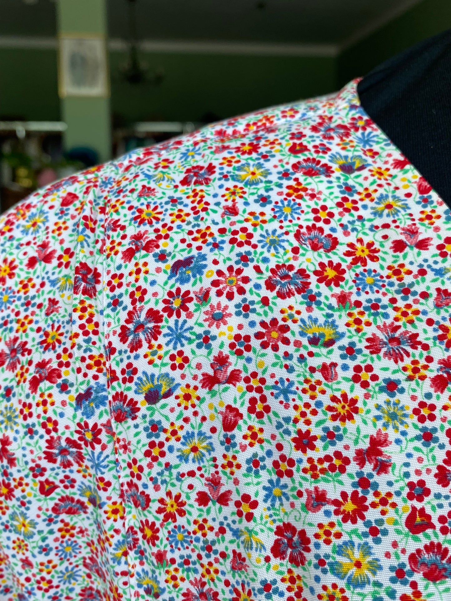 Abito chemisier con microfantasia floreale - TG. 46