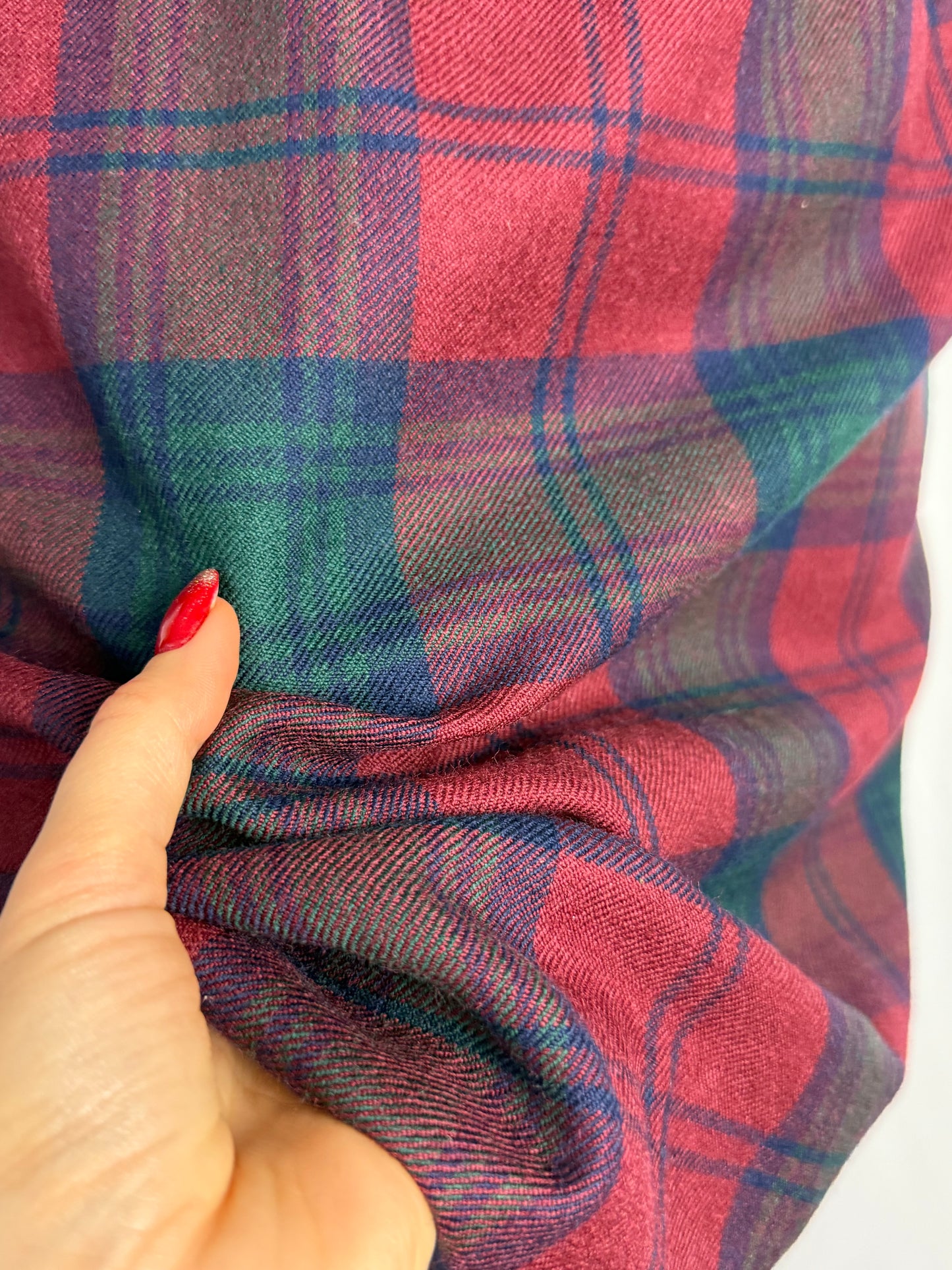 Abito anni ‘80 in lana tartan - TG. 44