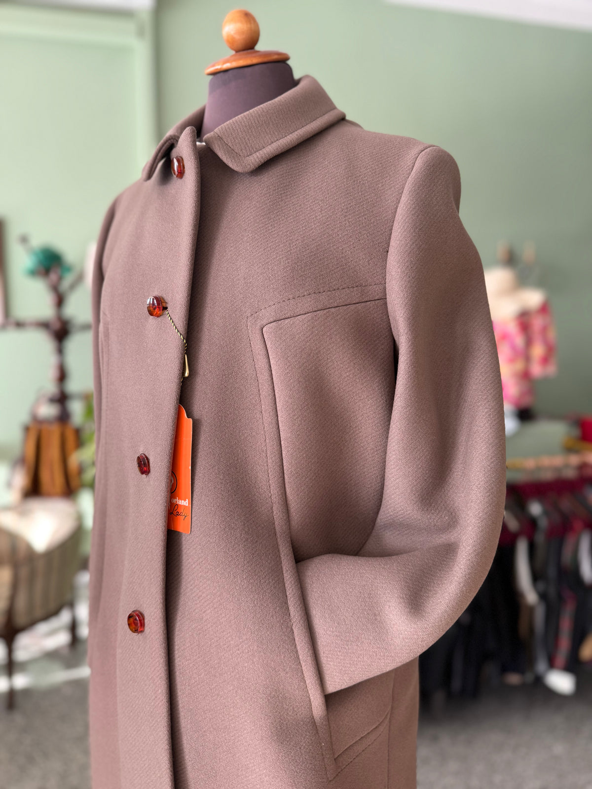 Cappotto anni ‘60 NOS tortora - TG. 40/42