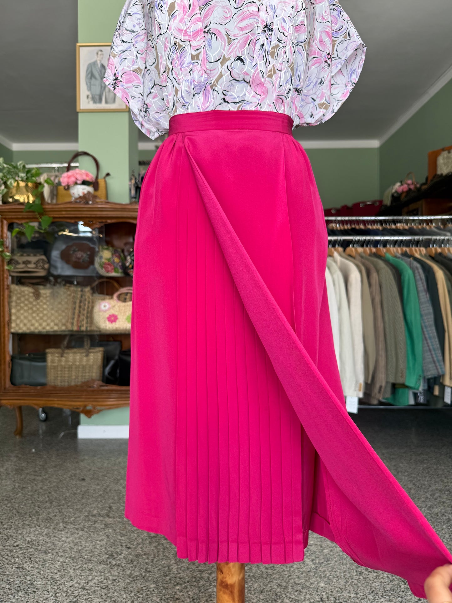 Gonna fucsia in seta - TG. 44
