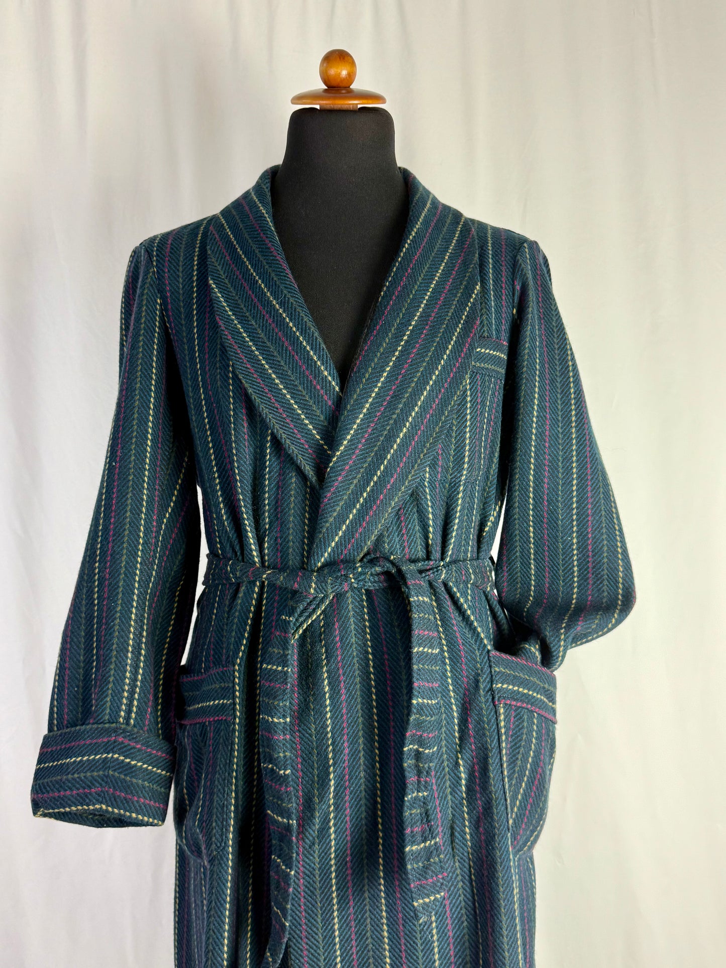 Vestaglia ottanio a righe colorate - TG. M/L