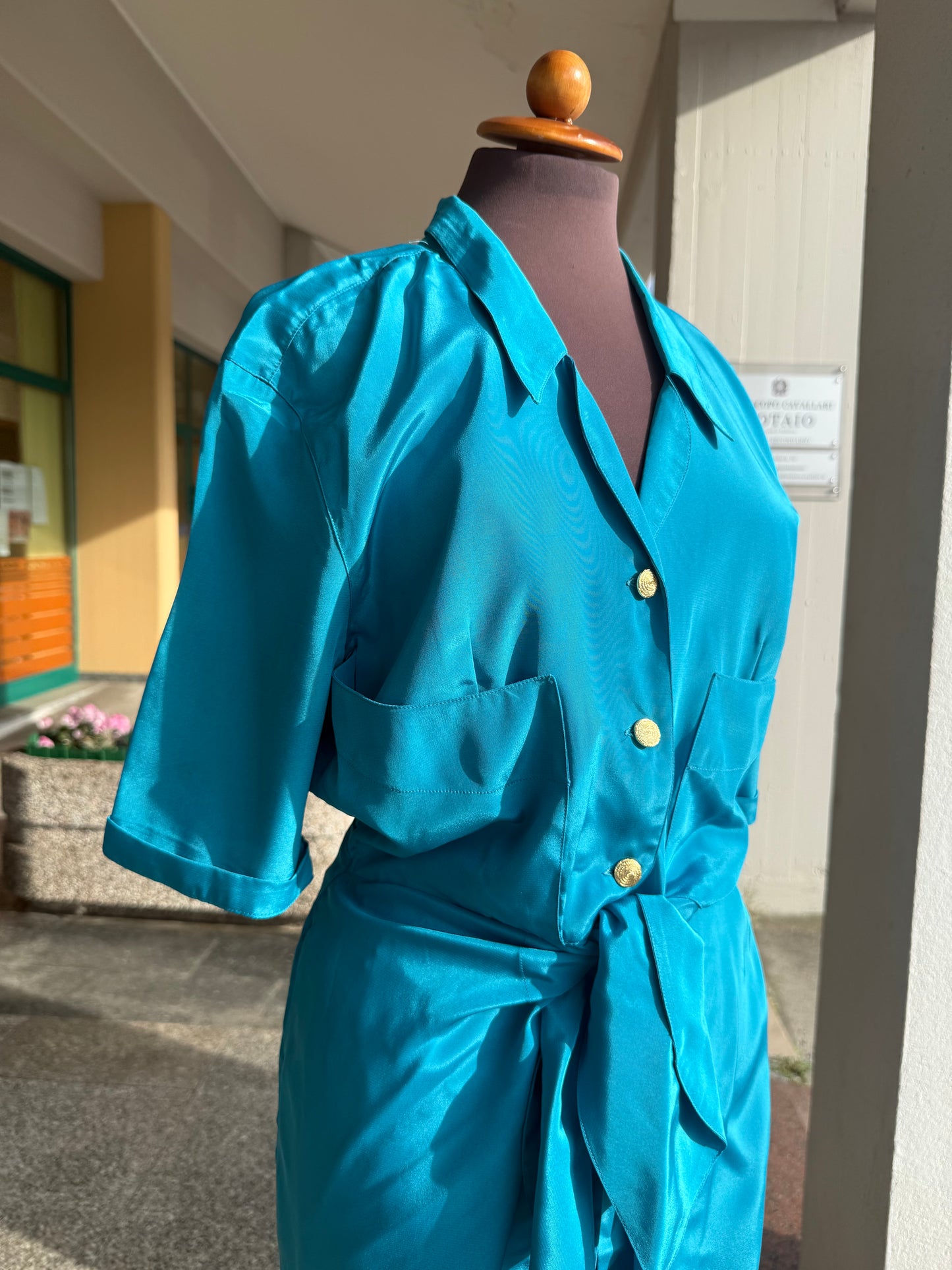 Abito anni ‘80 azzurro - TG. 42