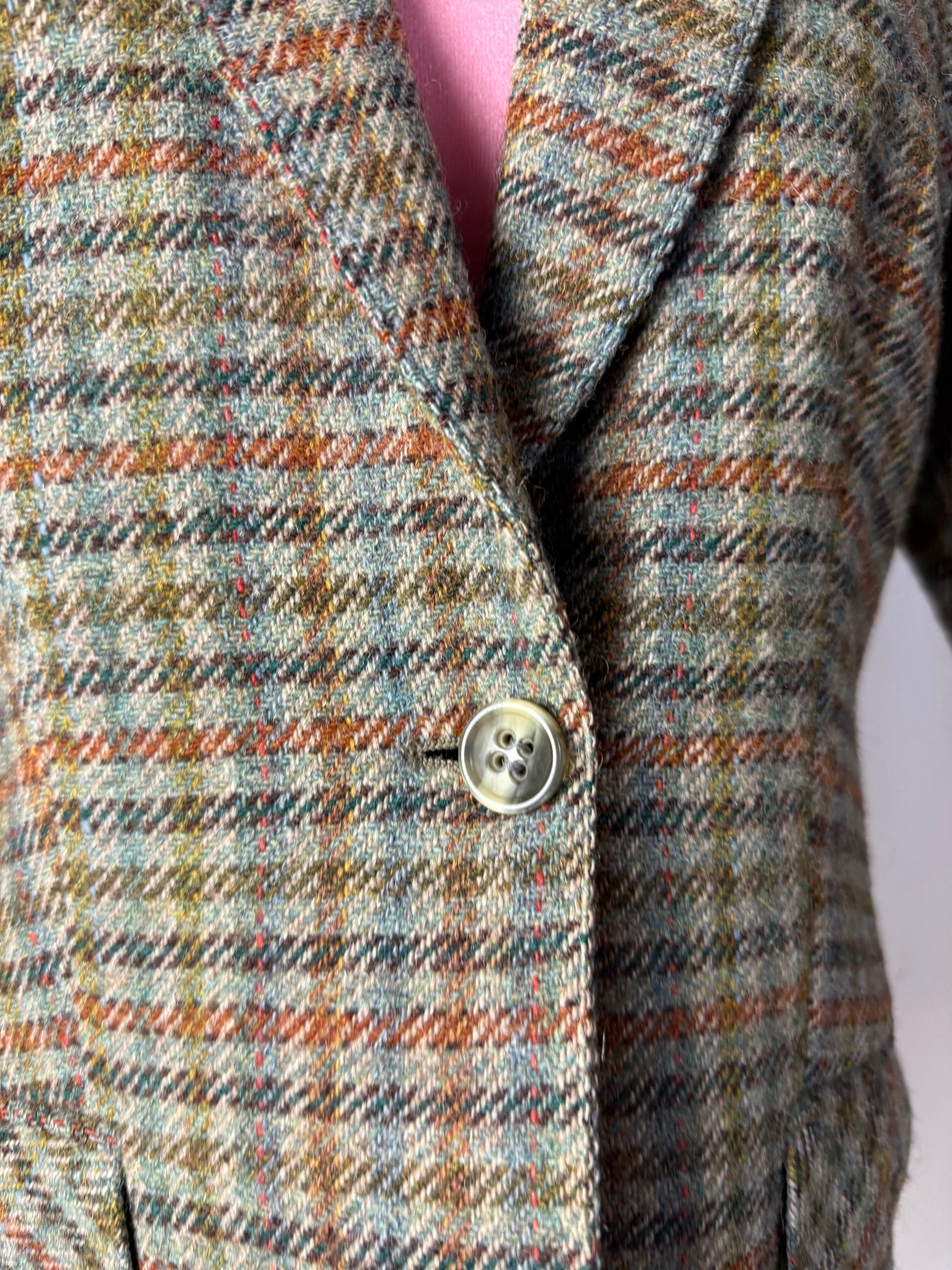 Giacca in pura lana a quadri - TG. 42
