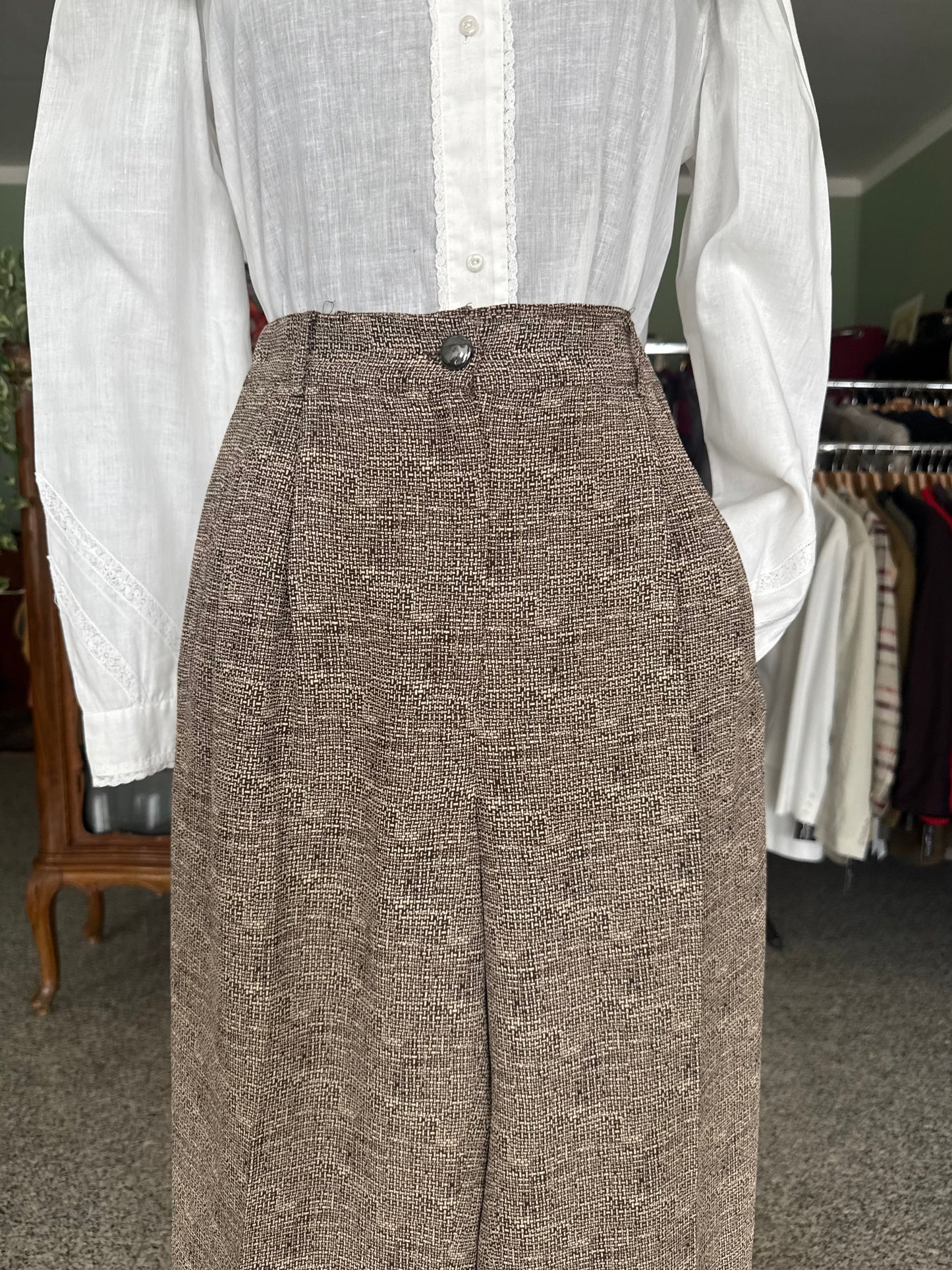 Pantaloni in crepe di lana - TG. 42