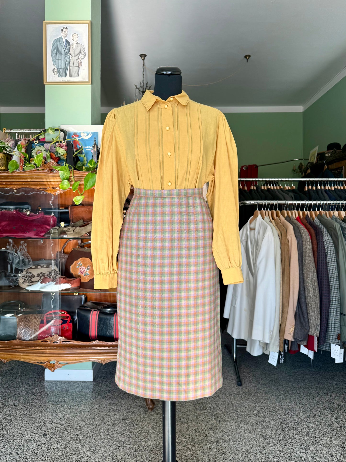 Gonna a quadretti color pastello - TG. 46