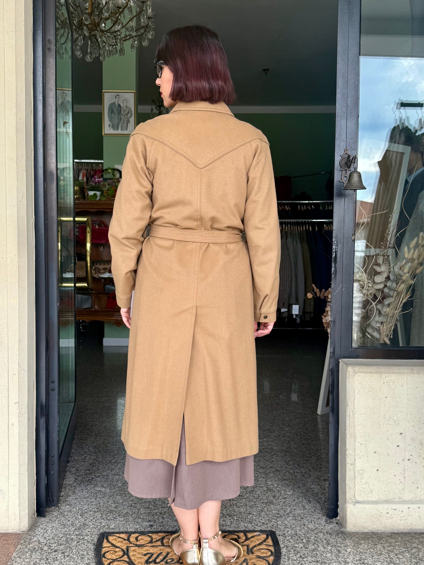 Cappotto Loden color cammello in lana e alpaca - TG. 40