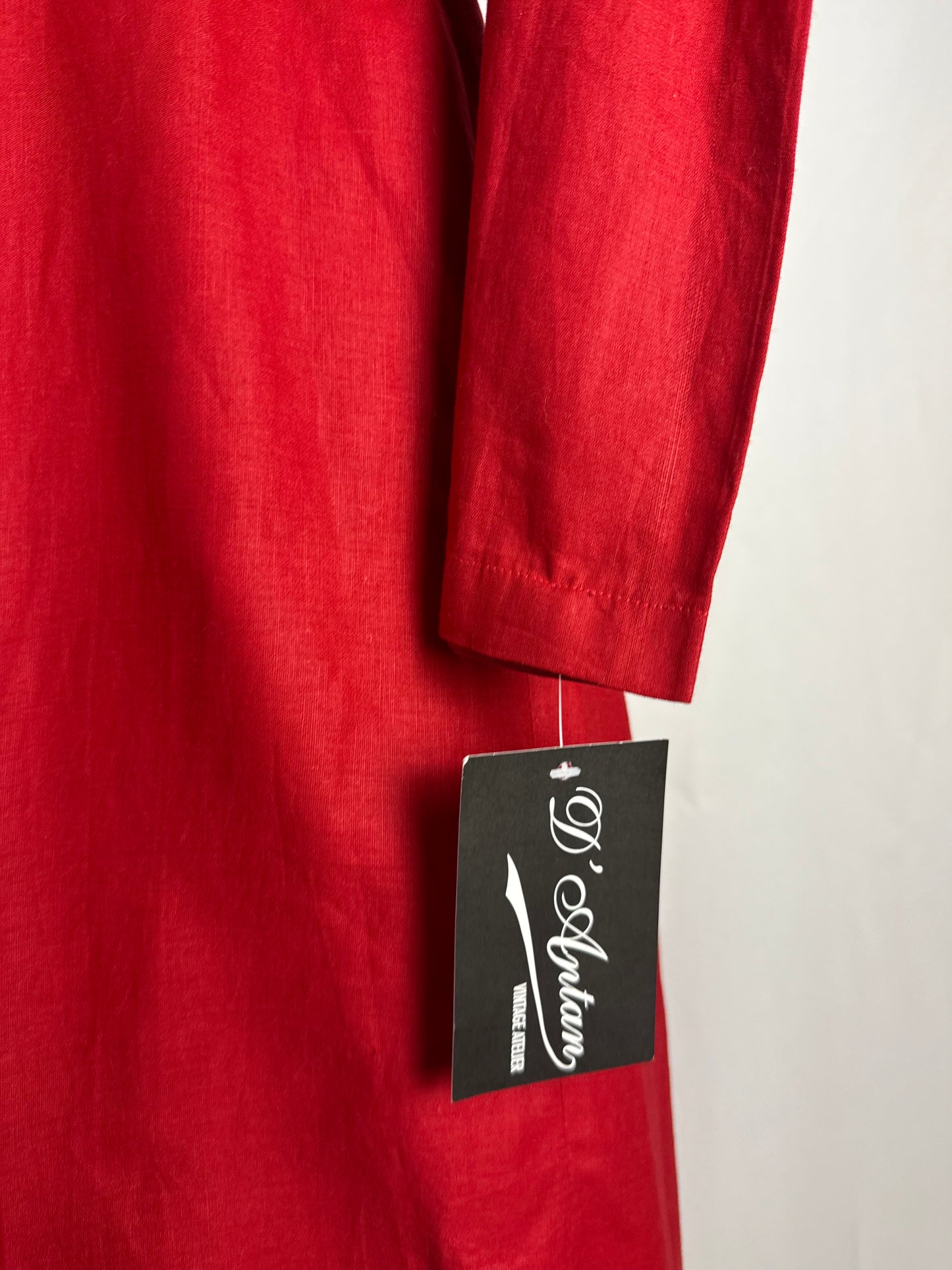 Abito anni ‘70 sartoriale rosso - TG. 42