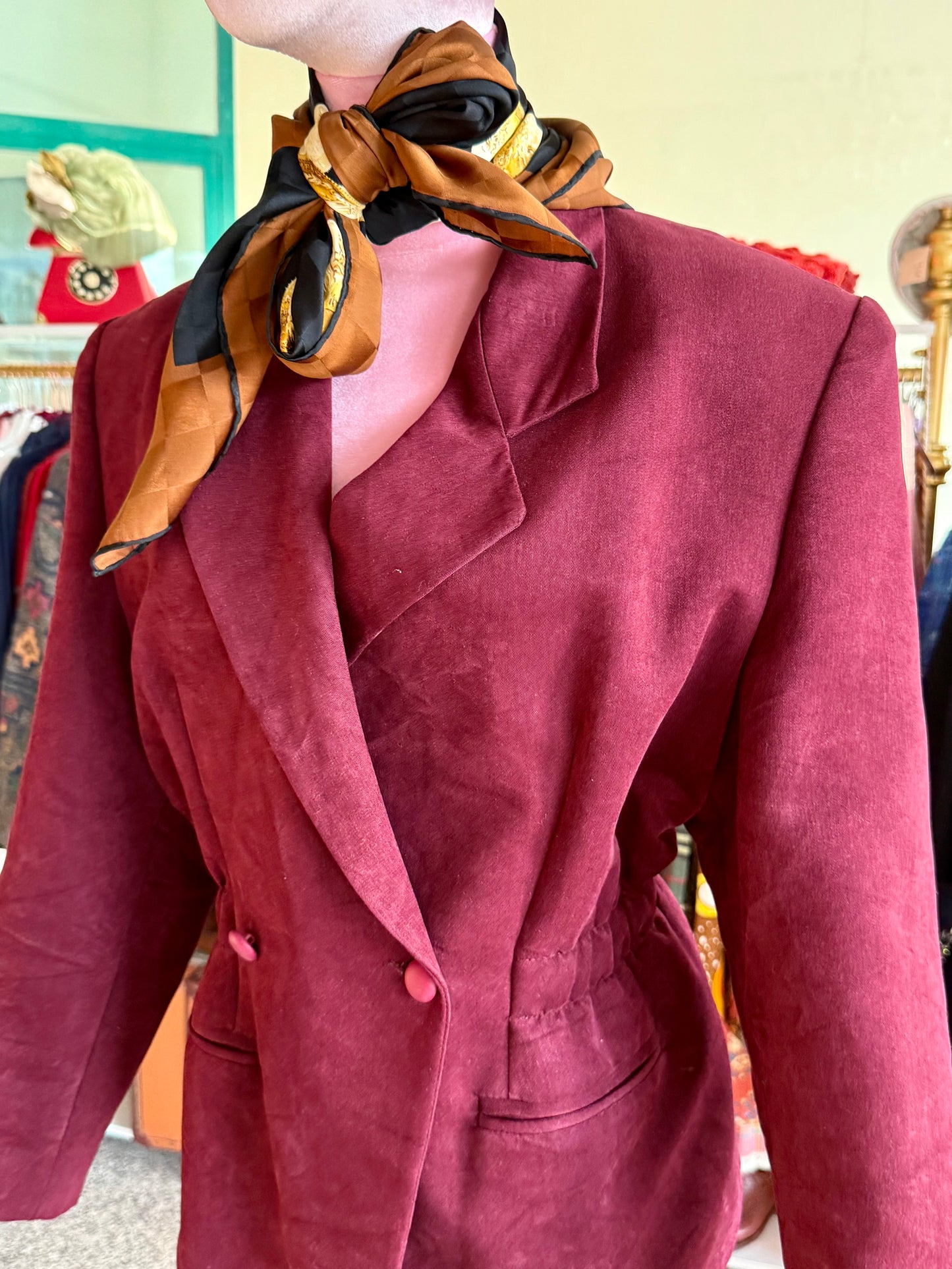 Giacca anni ‘80 borgogna - TG. 48/50